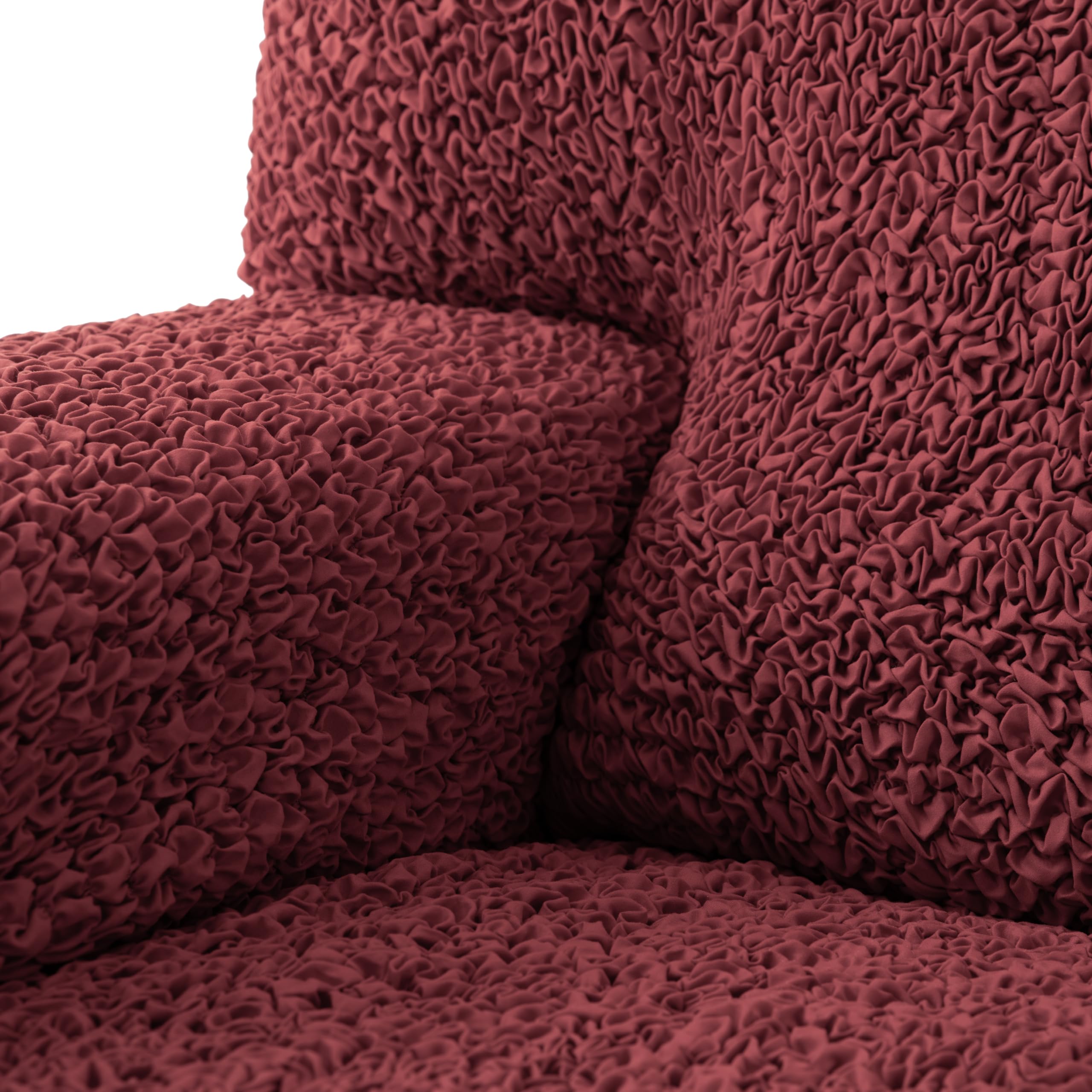 PAULATO BY GA.I.CO. Recliner Sofa Cover - Stretchable 1-Piece Slipcover for Reclining Couches - Soft Polyester Fabric Furniture Protector - Microfiber Collection in Burgundy - Perfect for Living Room, Home Theater & Office Use