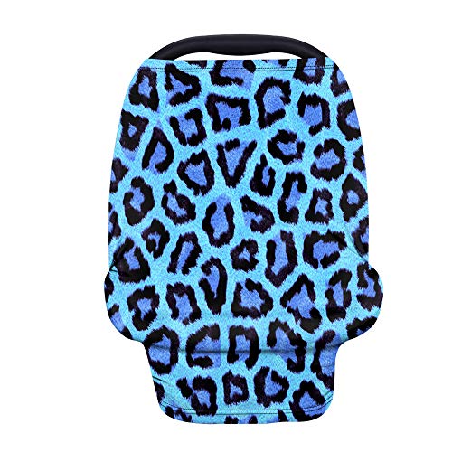 GLENLCWE Stylish Leopard Print Baby Nursing Cover - Multi-Use Breastfeeding Cover, Car Seat Cover & Shopping Cart Cover for Moms | Perfect for Nursing in Public, Travel & Shopping