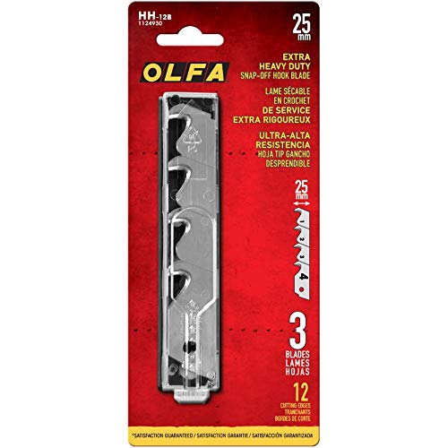 3 Pack 25mm Snap-Off Utility Knife Blades - Heavy Duty Replacement Blades for Box Cutting, Crafting, and DIY Projects