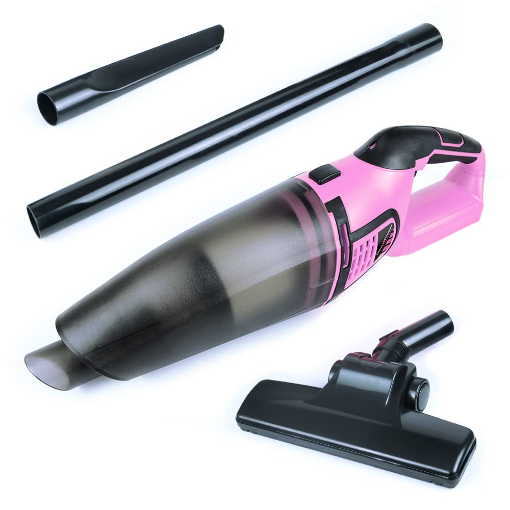 Pink Power Vacuum Cleaner - Cordless Handheld Vacuum (Tool Only, No Battery or Charger) - Perfect for Quick Cleanups, Car Detailing & Pet Hair Removal