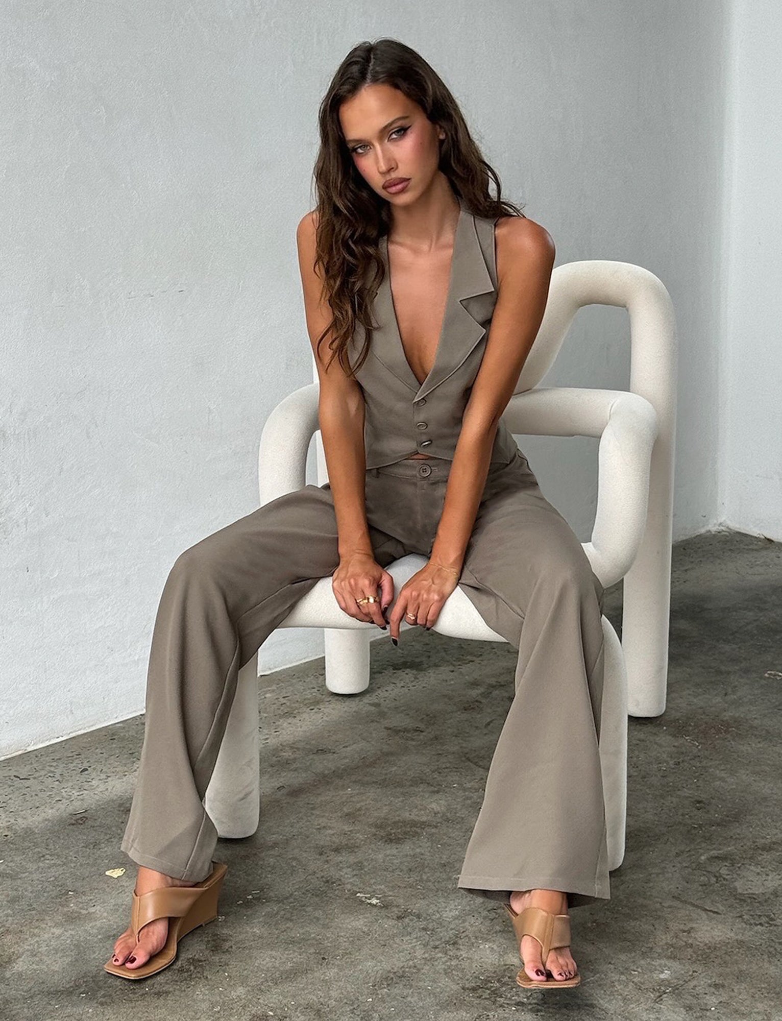 MARJORIE PANT - Moss Green & Khaki Women's Casual Trousers | Comfortable Stretch Pants for Work, Travel & Everyday Wear