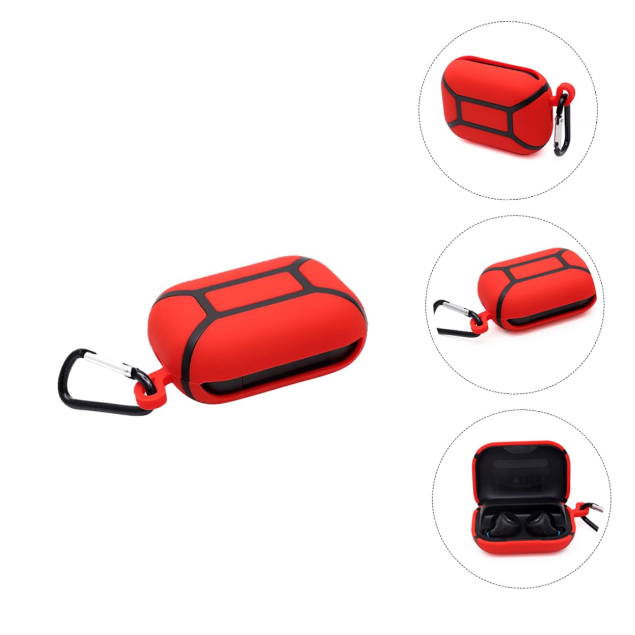 Jojofuny 1-Pack Silicone Earphone Cover Case - Protective Storage Box for AirPods, Earbuds & Headphones (Ideal for Gym, Travel & Daily Use)