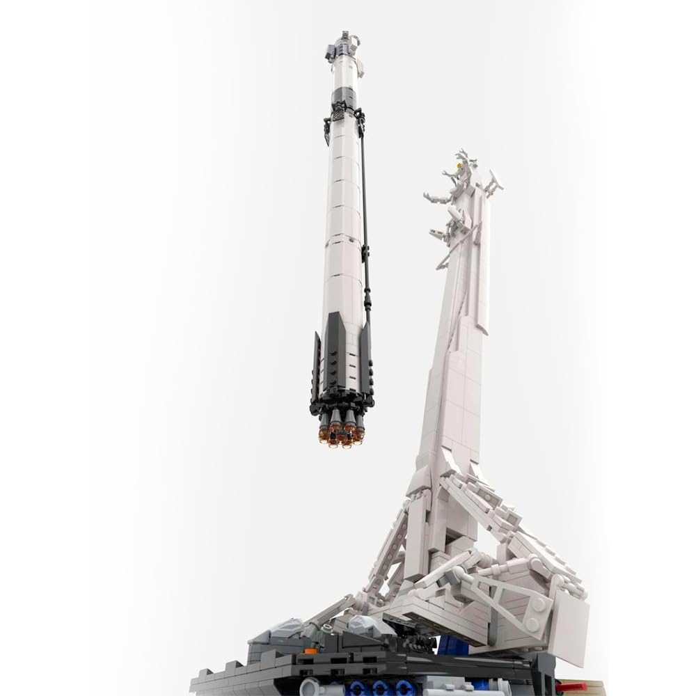 1:110 Scale Falcon 9 Rocket Building Blocks Set - 1298 PCS STEM Educational Toy for Kids & Adults, Perfect for Space Enthusiasts, Model Collectors & Home Decor | Great Gift for Aviation Fans & Science Lovers | Fun for Classroom Learning & Birthday Parties