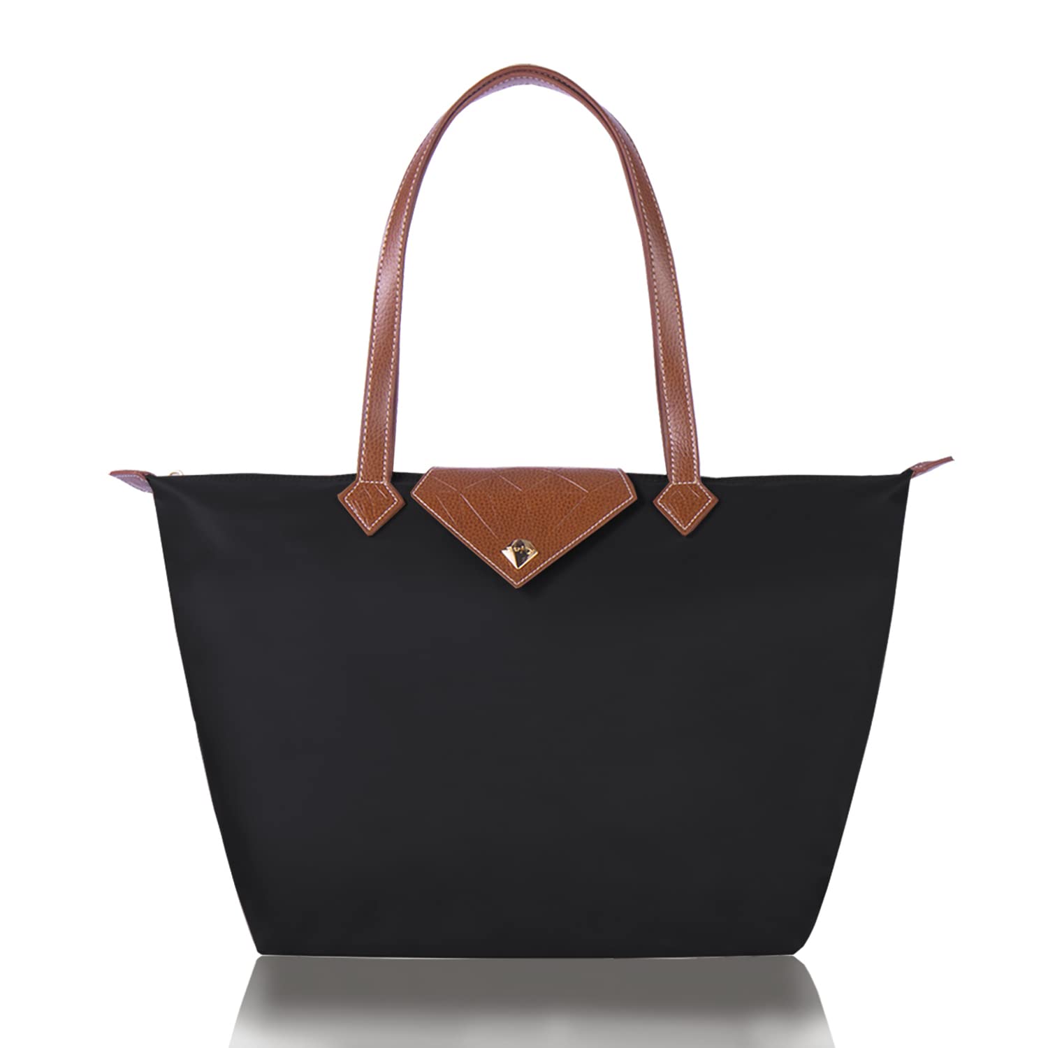 Stylish Waterproof Nylon Women's Tote Bag - Large Folding Shoulder Bag for Work, Travel, Beach & Shopping | Durable Ladies Handbag for Office, Commute & Vacation Essentials