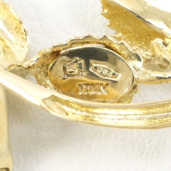 18K Yellow Gold Diamond Brooch Pin - Elegant Floral Design for Women, Perfect for Weddings, Parties & Special Occasions