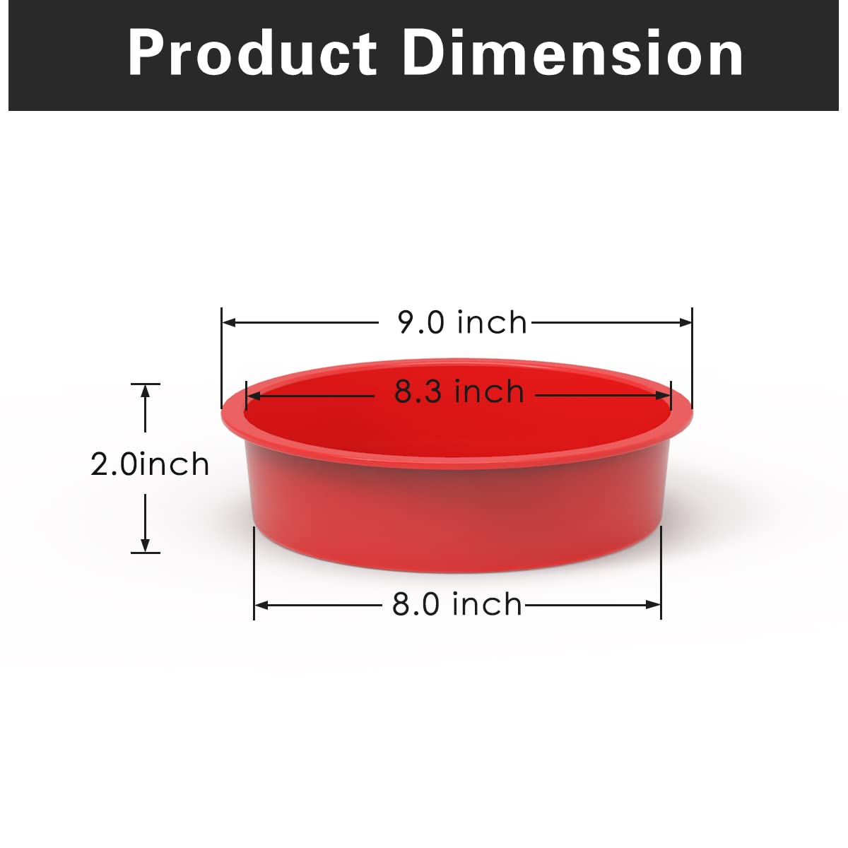 SILIVO 8 Inch Nonstick Silicone Cake Pans (3 Pack) - Round Baking Molds for Layer Cakes, Cheesecakes & Chocolate Cakes | Perfect for Birthday Parties, Wedding Cakes & Home Baking