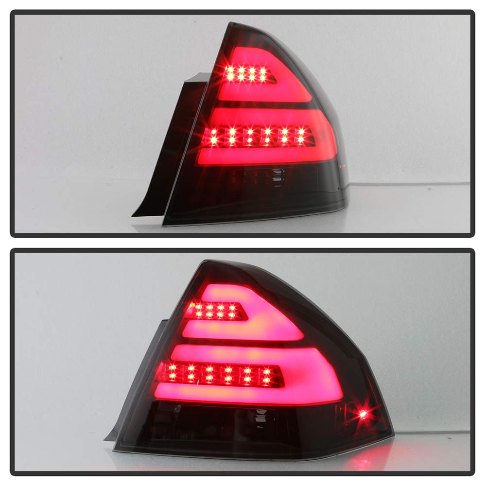 ACANII Smoked LED Tail Lights for 2006-2013 Chevy Impala - Black Brake Lamp Replacement Pair (Driver & Passenger Side) - Enhanced Visibility & Style for Night Driving