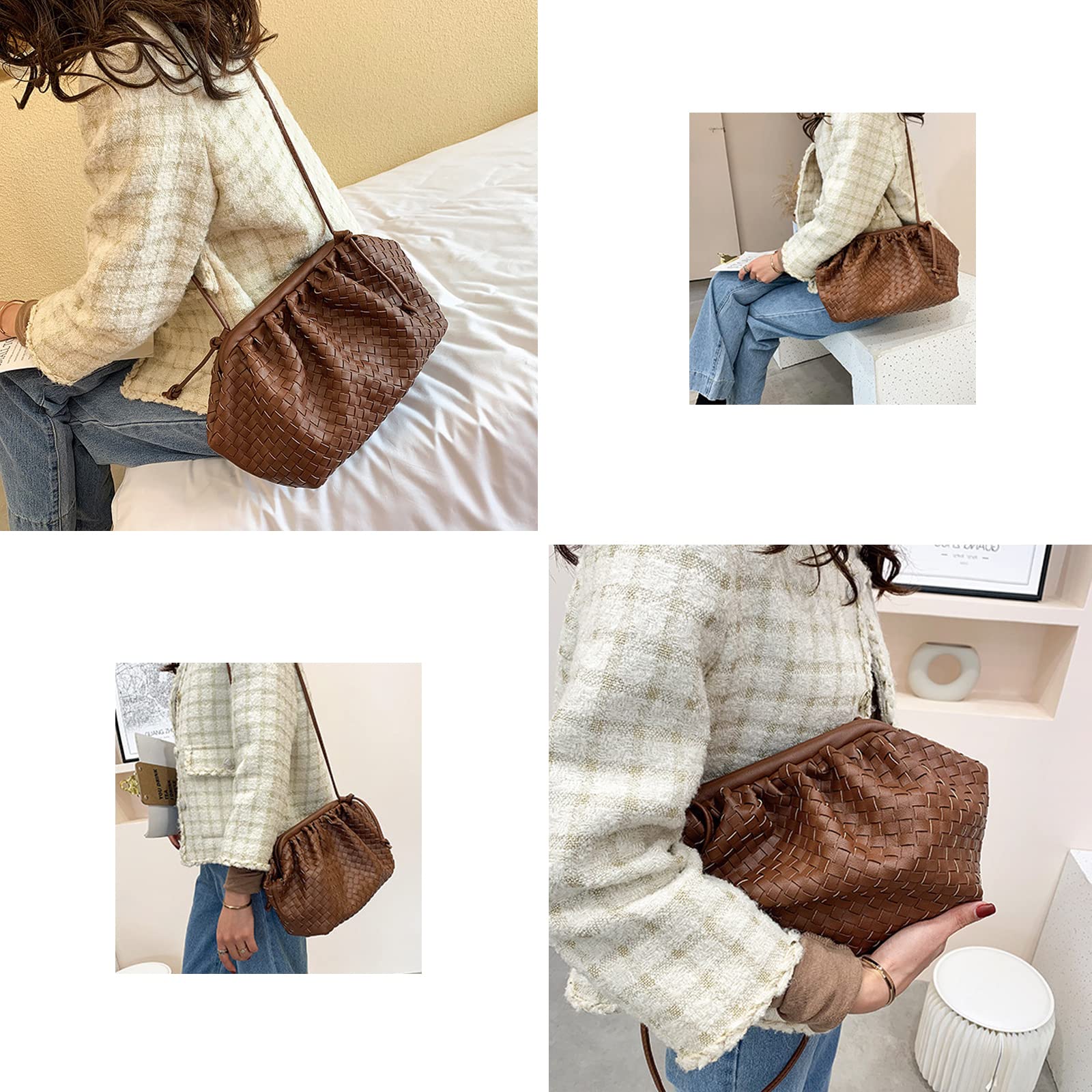 NAARIIAN Women's Woven Crossbody Bag - Stylish Evening Clutch & Hobo Shoulder Purse - Fashion Designer Handbag for Ladies | Perfect for Parties, Date Nights & Casual Outings