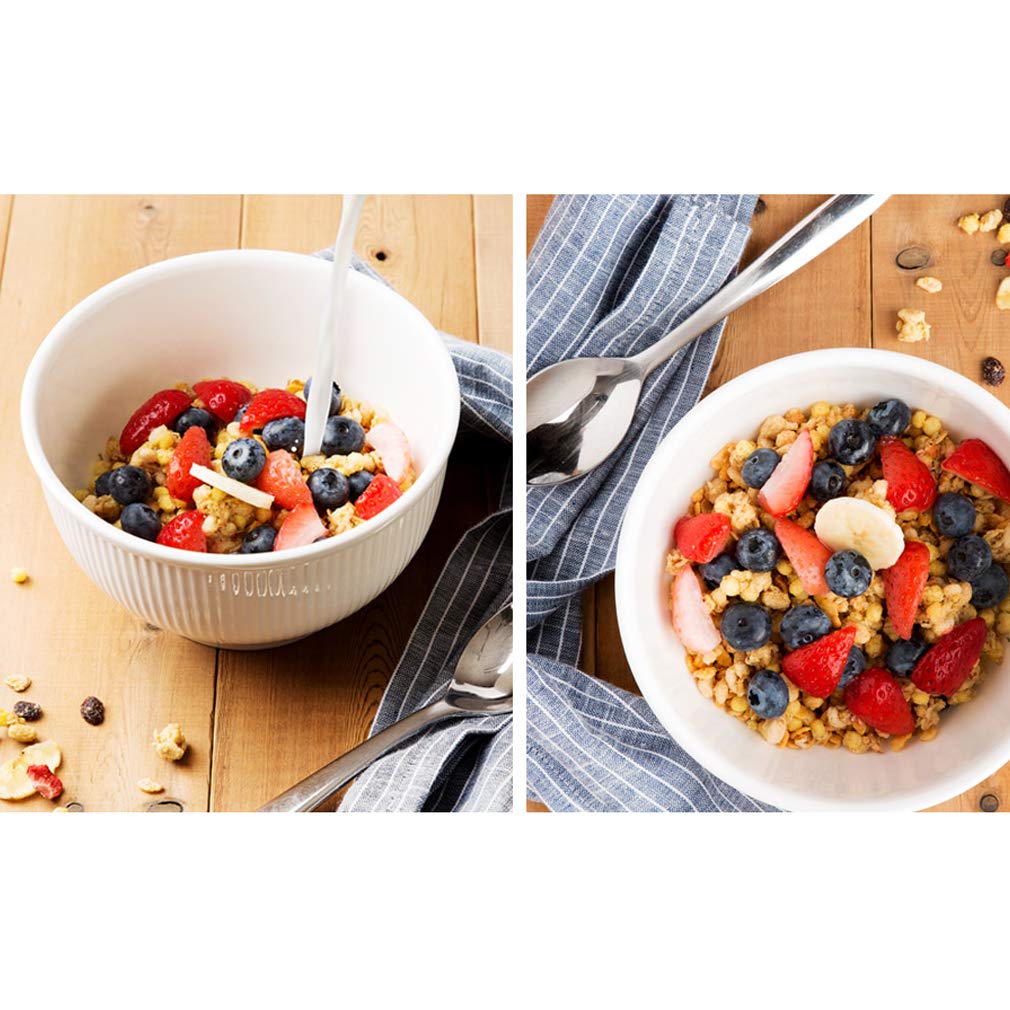 Hankook Whitebloom Bone China Bowl Set of 2 - Elegant Dinnerware for Soup, Salad & Dessert - Premium Korean Dojagi Tableware for Fine Dining & Home Entertaining