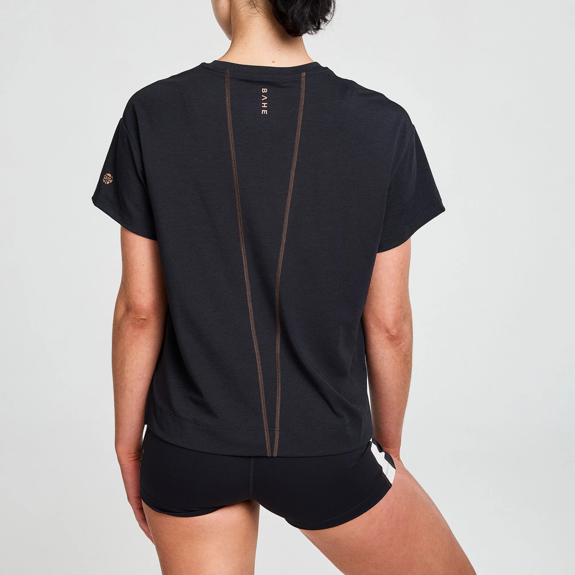 BAHE Zephyr Everyday Crew Neck T-Shirt for Men - Soft Cotton Casual Tee - Black - Perfect for Work, Gym & Daily Wear