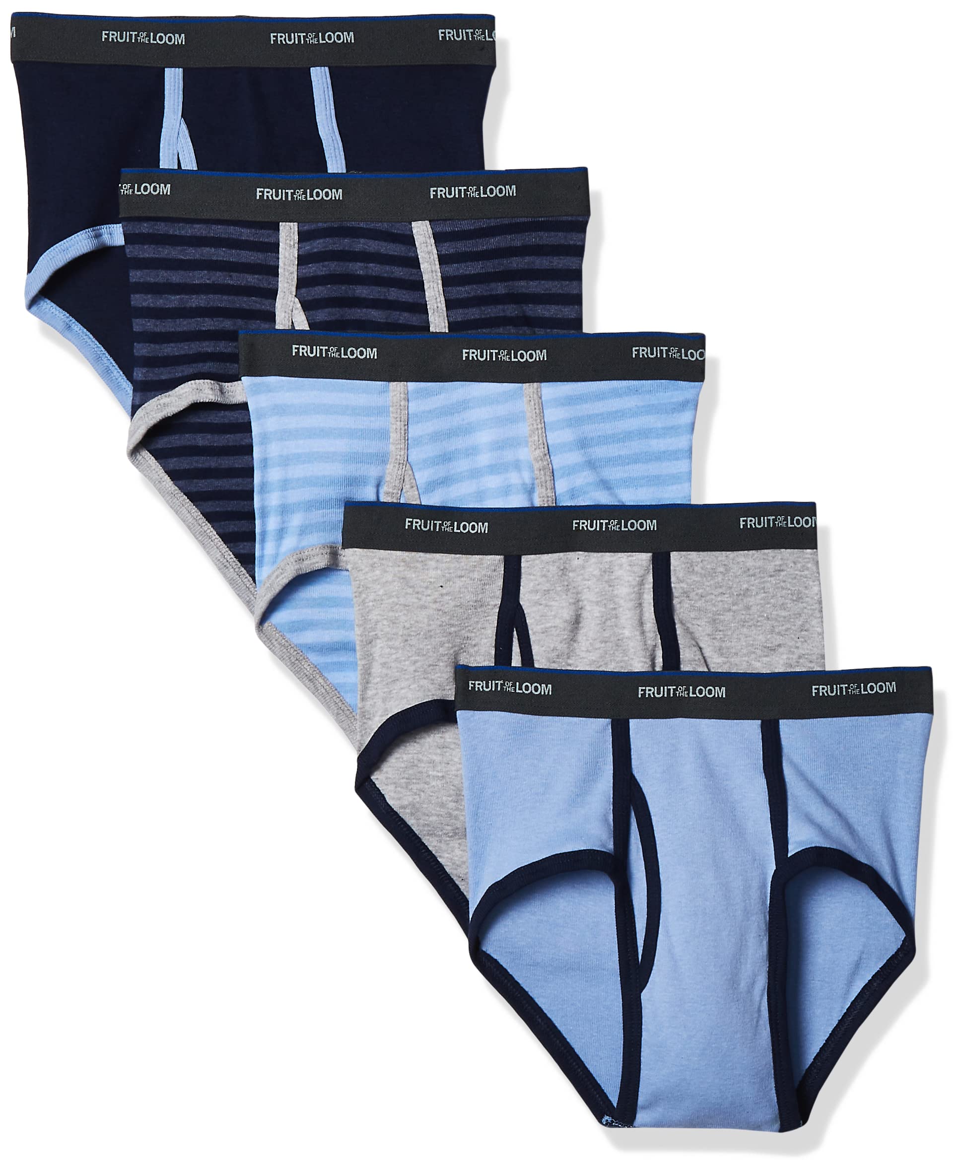 Fruit of the Loom Boys' Cotton Underwear Briefs 5-Pack - Soft Comfort for Everyday Wear, School & Sports Activities