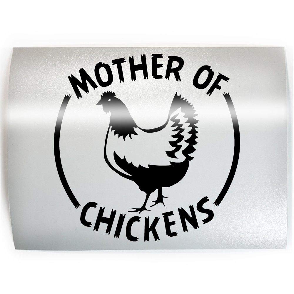 Funny Chicken Farm Bird Vinyl Decal Sticker - Custom Pick Color & Size - Mother of Chickens Design - Perfect for Laptops, Water Bottles, Car Windows & DIY Crafts