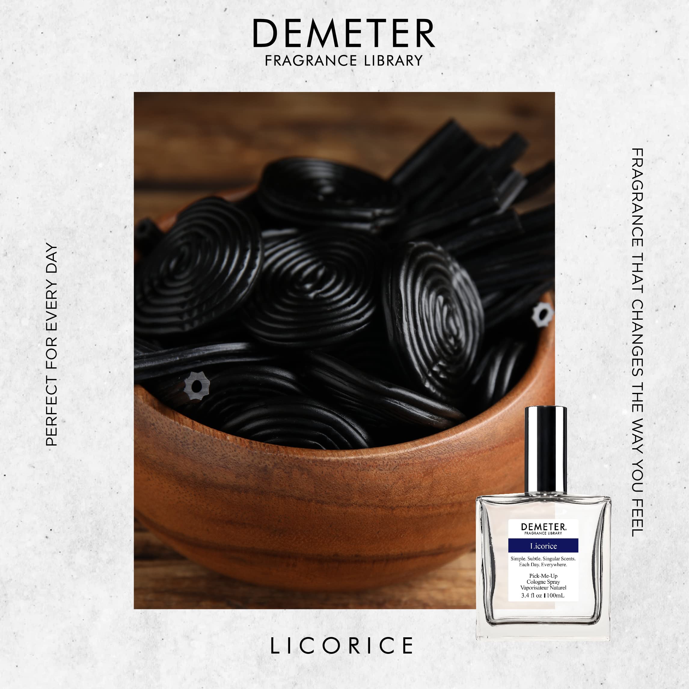 DEMETER Fragrance Library Licorice Cologne Spray 3.4 oz - Sweet & Unique Scent for Men & Women - Perfect for Daily Wear, Gifts & Special Occasions