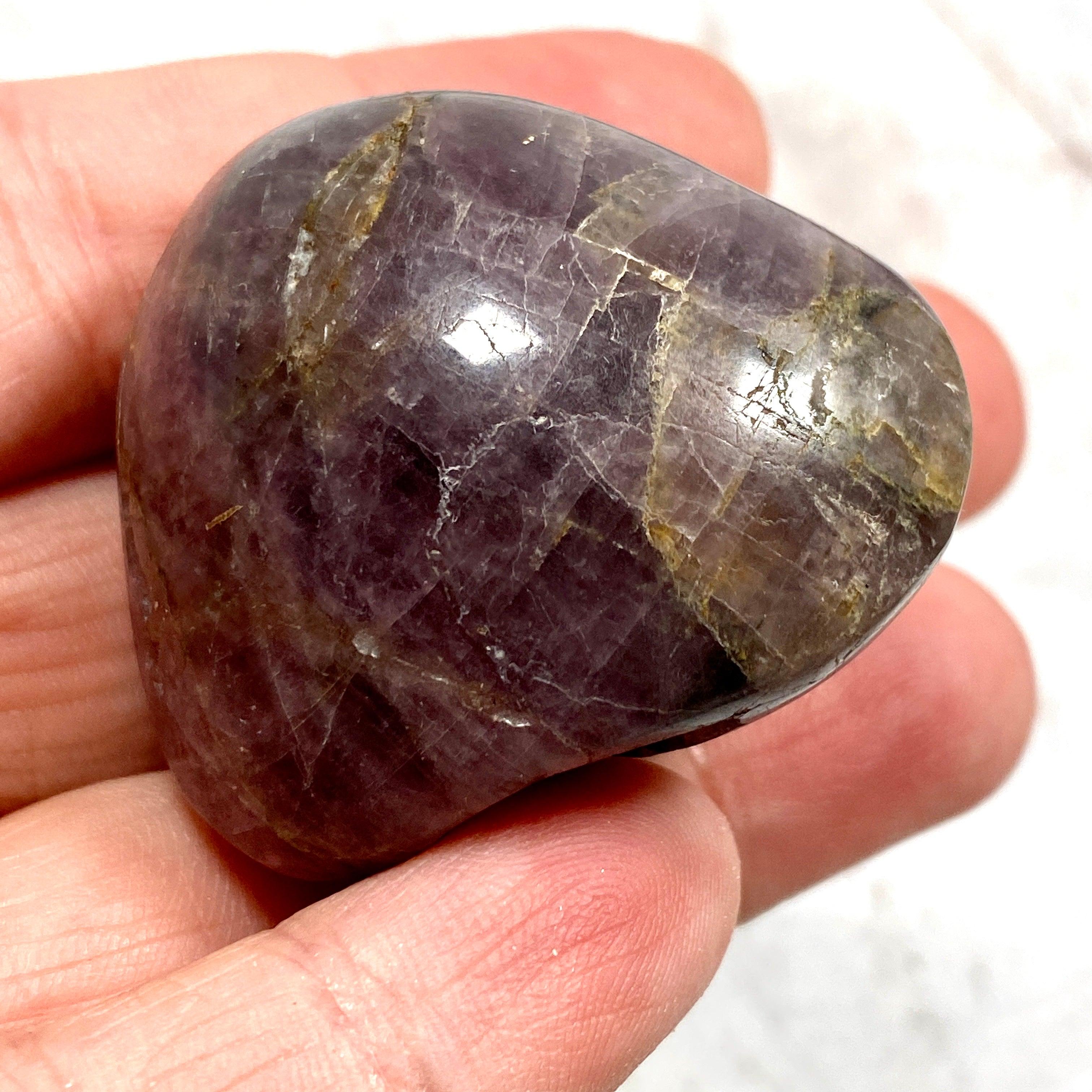 Healing Purple Anhydrite Angelite Tumbled Stones 60-80g for Chakra Balancing, Meditation & Stress Relief - Natural Crystal for Home Decor, Reiki & Spiritual Healing (CR3419)