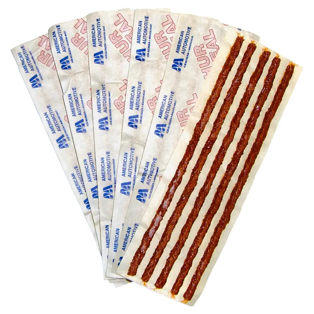 AA Tire Repair Plug Kit - 50 Pcs Brown Rubber Tire Puncture Repair Strips for Cars, Trucks, Motorcycles & ATVs - Emergency Roadside Flat Tire Fix for On/Off Road Use