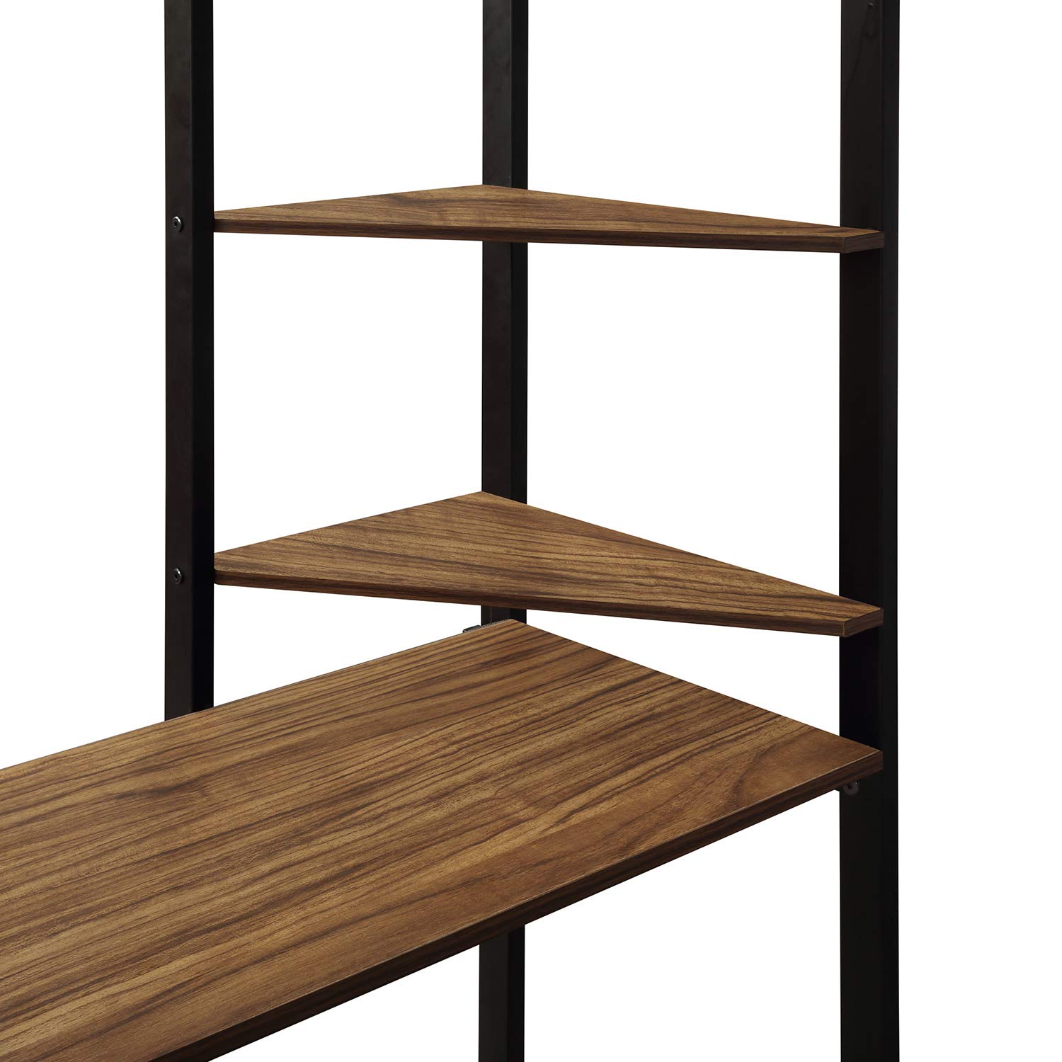 Twin Size Metal Loft Bed with Ladder & Built-in Desk - Sturdy Guardrail, Space-Saving Design, No Box Spring Required (Black) - Perfect for Small Bedrooms, Dorms & Kids Rooms