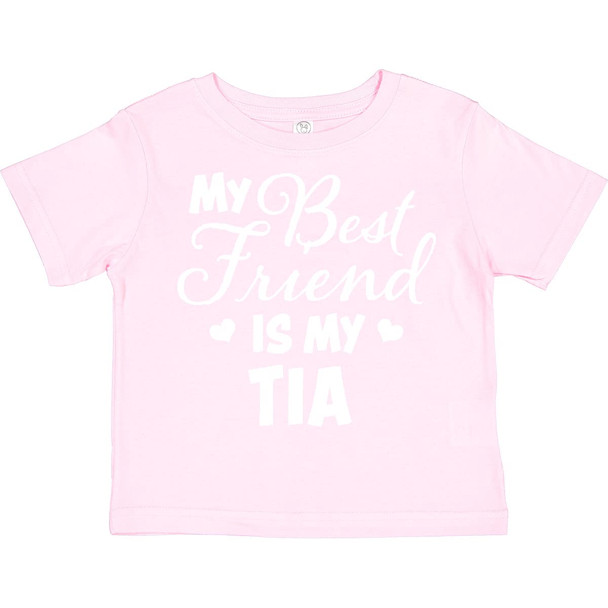 My Best Friend is My Tia with Hearts Toddler T-Shirt - Cute Gift for Nieces & Aunts