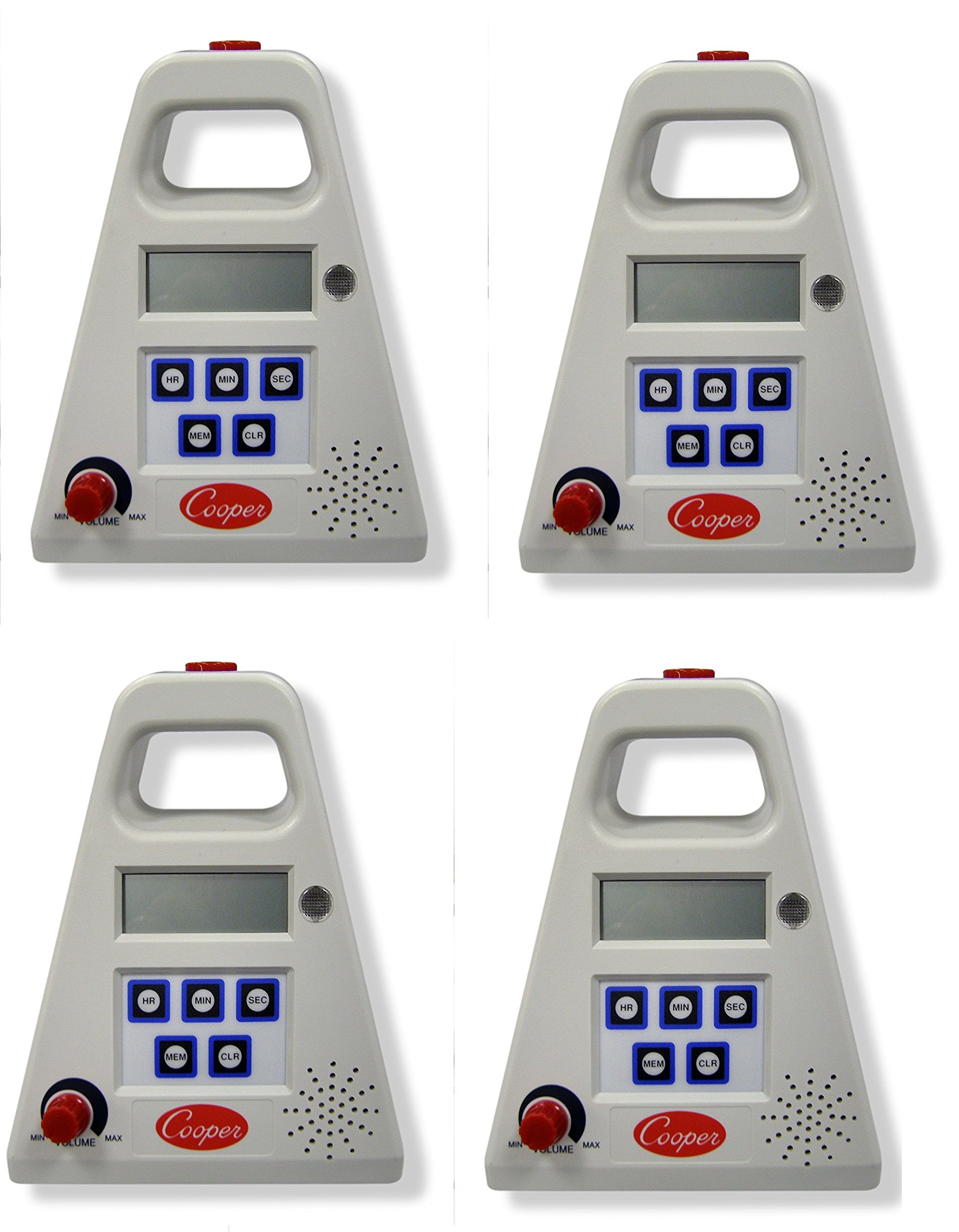 Cooper-Atkins FT24-0-3 Large Single Station Digital Timer with Volume Control - 24 Hour Programmable Timer (4 Pack) - Perfect for Commercial Kitchens, Laboratories & Industrial Timing Applications