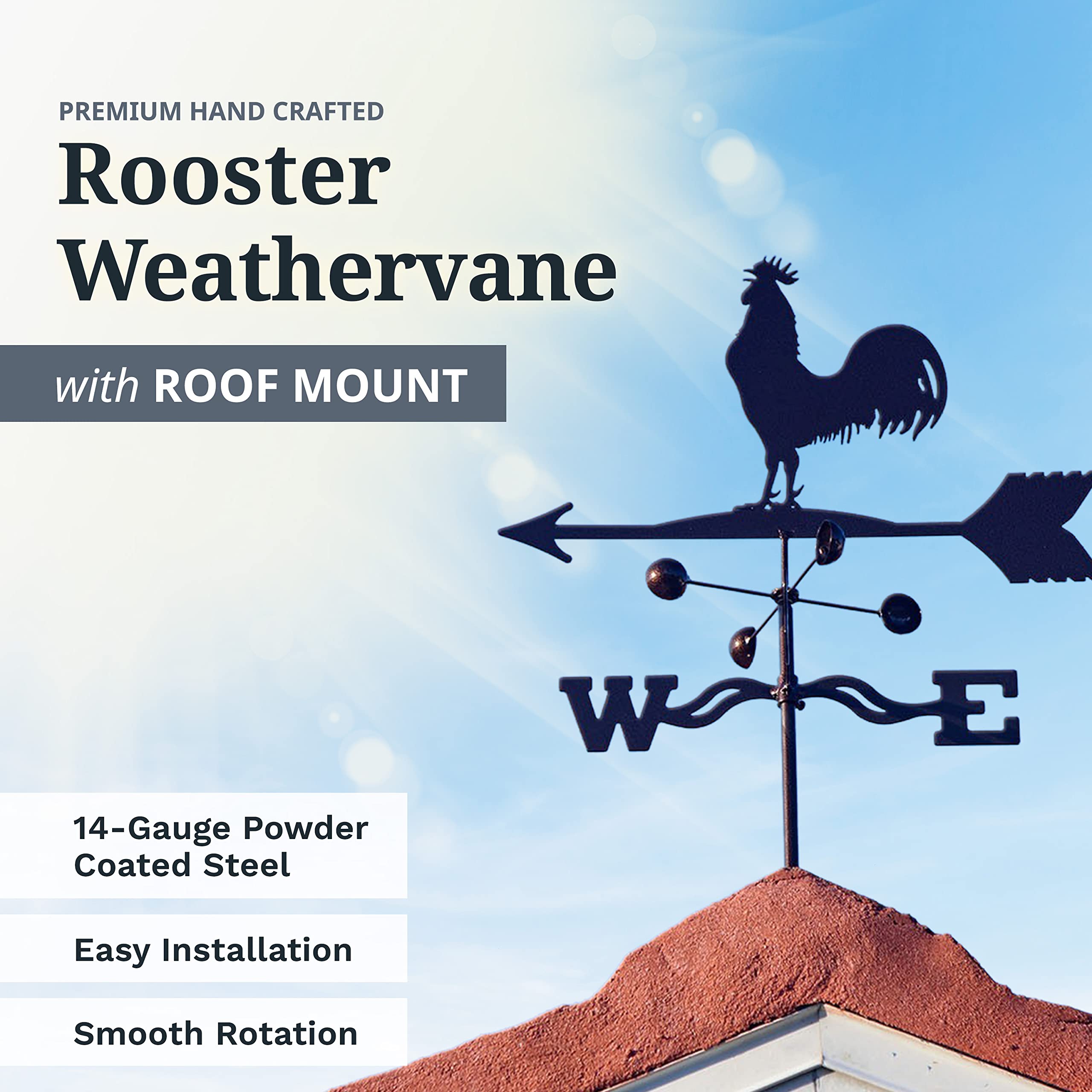 EZ Vane Steel Rooster Weathervane - 21