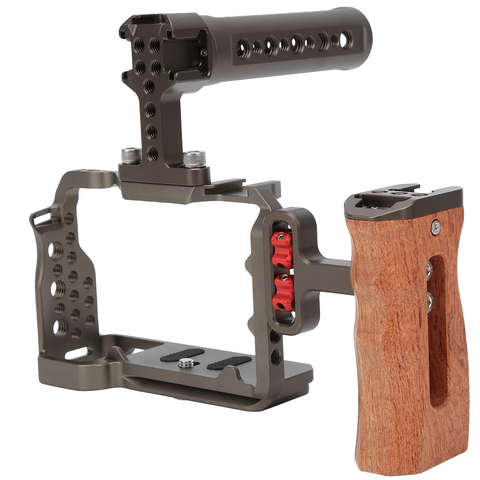 Aluminum Alloy Camera Cage for Sony A7C - Professional Video Rig with Top Handle & Side Grip | DSLR Film Making Kit for Cinematic Shoots, Vlogging & YouTube Content Creation