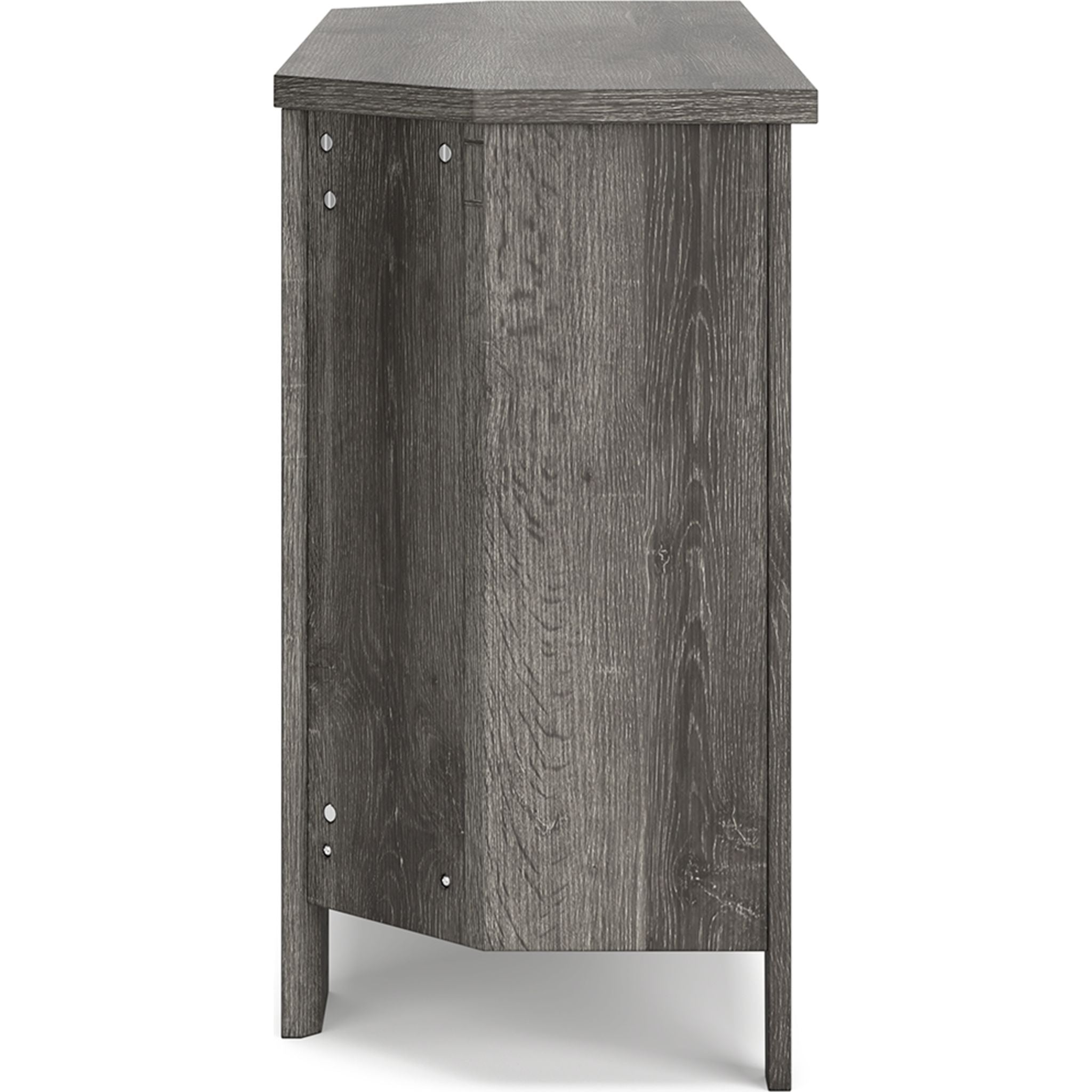 Arlenbry Corner TV Stand in Gray - Modern Space-Saving Entertainment Center for Living Room & Bedroom