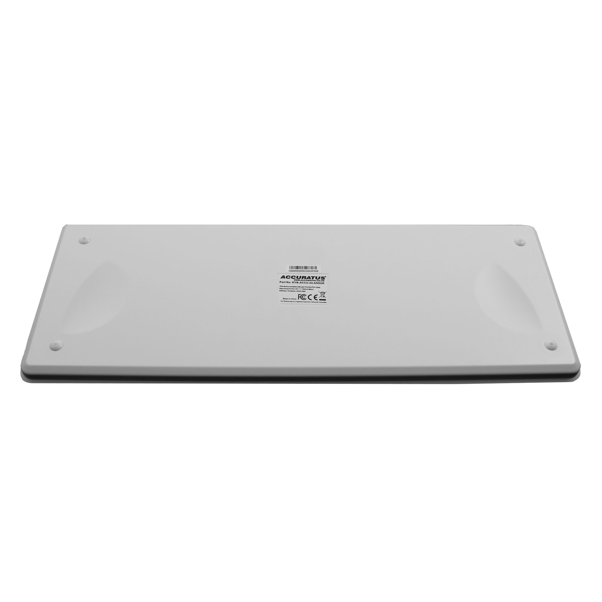 AccuMed White Glass Keyboard with Built-in Touchpad - Wired & Wireless Options for Home & Office Use