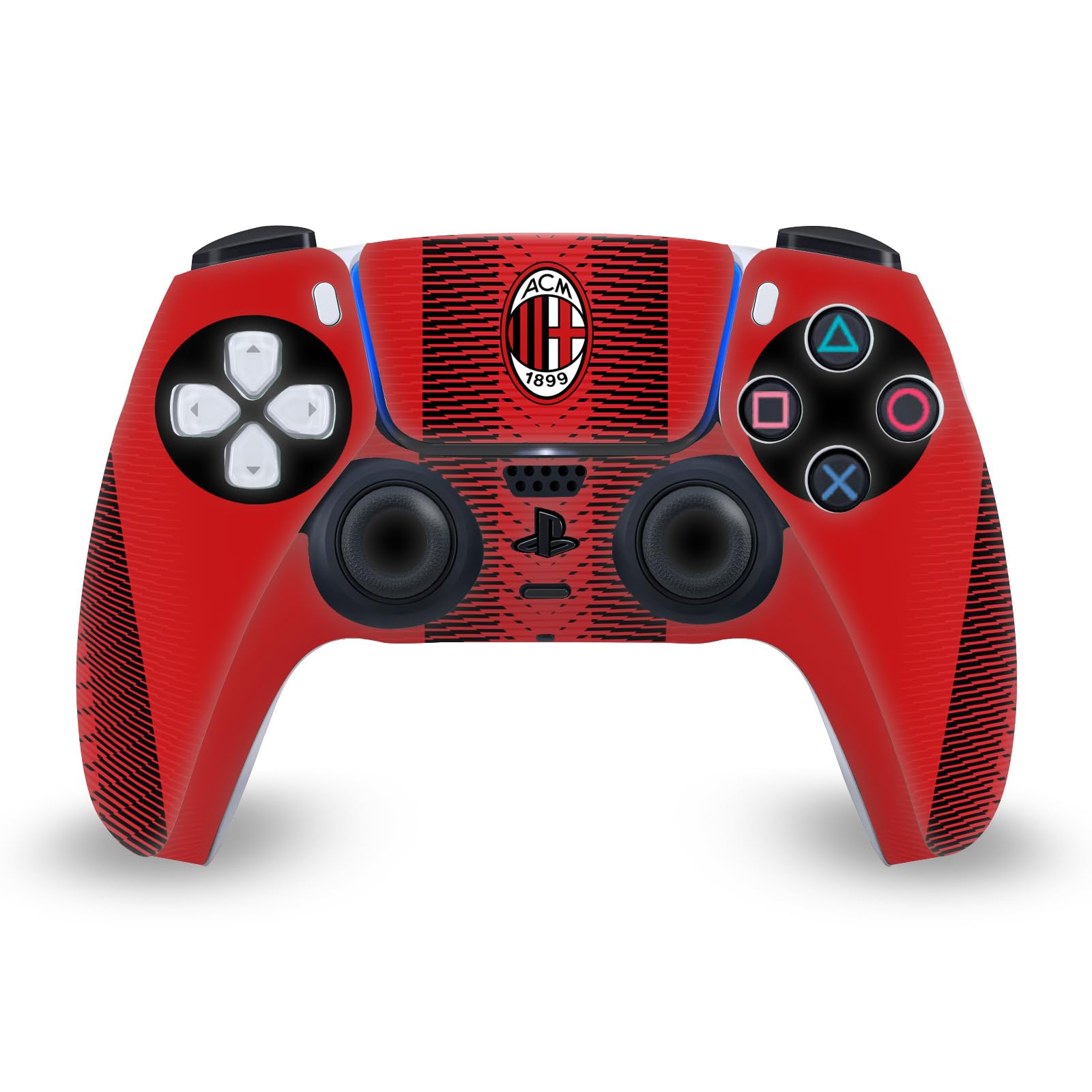 Official AC Milan Home Kit 2023/24 Vinyl Sticker - Compatible with Sony PS5 Slim/Pro & DualSense Controller - Gaming Skin Decal for Console & Accessories - Perfect for Soccer Fans & PlayStation Enthusiasts