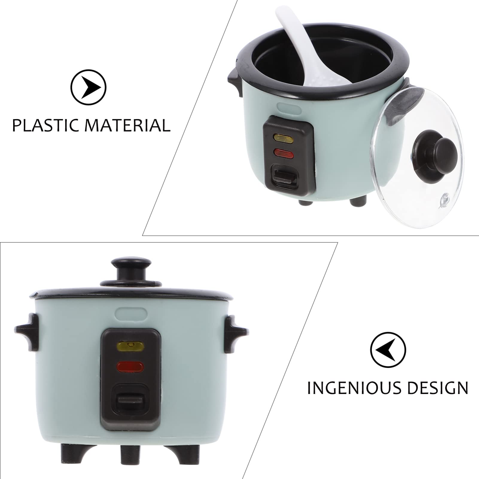 1:12 Scale Miniature Rice Cooker - Zerodeko Dollhouse Kitchen Accessories for Mini House & DIY Scenes | Perfect for Miniature Kitchen Decor, Doll Display, and Model House Decoration