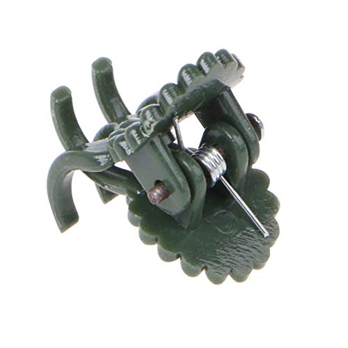 100Pcs Dark Green Orchid Clips - Mini Plastic Plant Support Clips for Stems, Vines & Stalks - Garden Flower Plant Clips to Help Plants Grow Upright - Perfect for Orchids, Tomatoes, and Climbing Plants in Home Gardens & Greenhouses