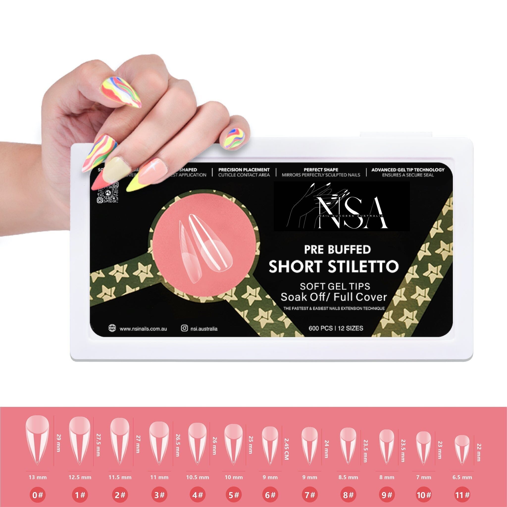 Gel Nail Extensions - Pre Buffed Tips for Strong & Natural-Looking Nails | Perfect for DIY Manicures & Salon Quality Results