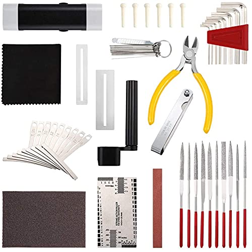45-Piece Guitar Repair & Maintenance Tool Kit - Professional Guitar Setup Tools with Carry Bag for Guitar, Ukulele, Bass, Mandolin & Banjo | Perfect for Musicians, Luthiers & DIY Instrument Care