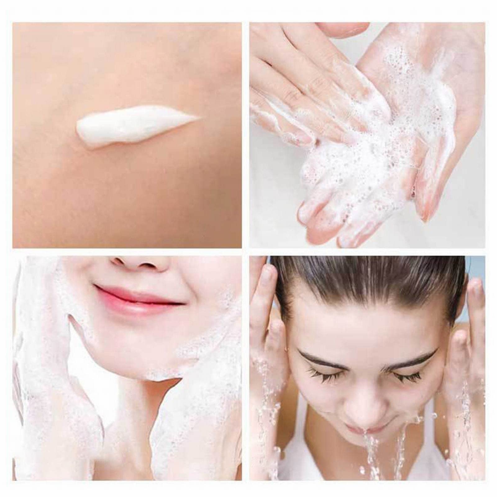 Salicylic Acid & Ortho Hydroxybenzoic Facial Cleanser - Deep Cleansing, Oil Control & Moisturizing Foam Face Wash with Rice Water Extract (80g, White) | Perfect for Acne-Prone Skin & Daily Deep Pore Cleansing Routine