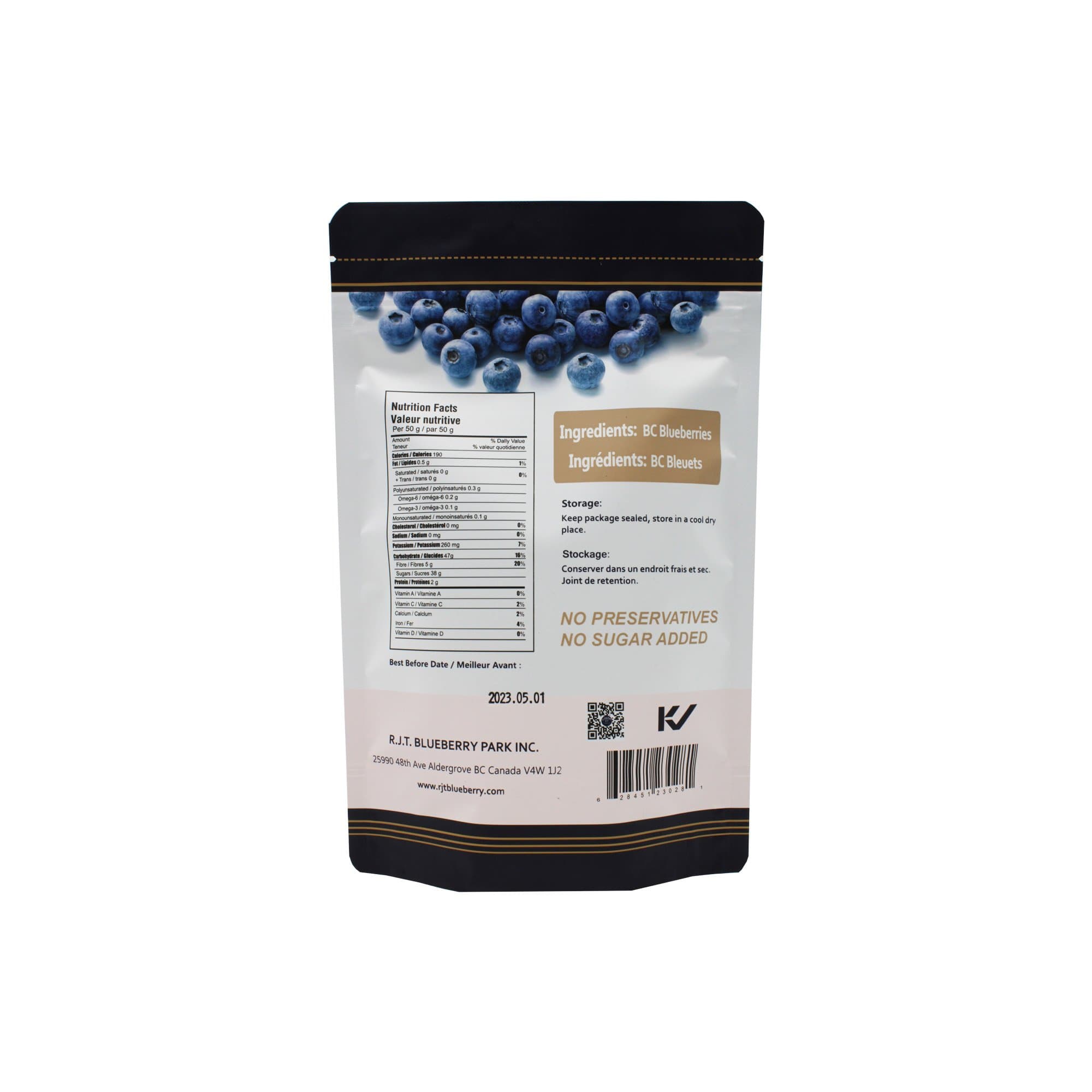 Organic Freeze Dried Blueberries 60g - All Natural, No Sugar Added, Non-GMO Snack for Smoothies, Baking & Healthy Snacking