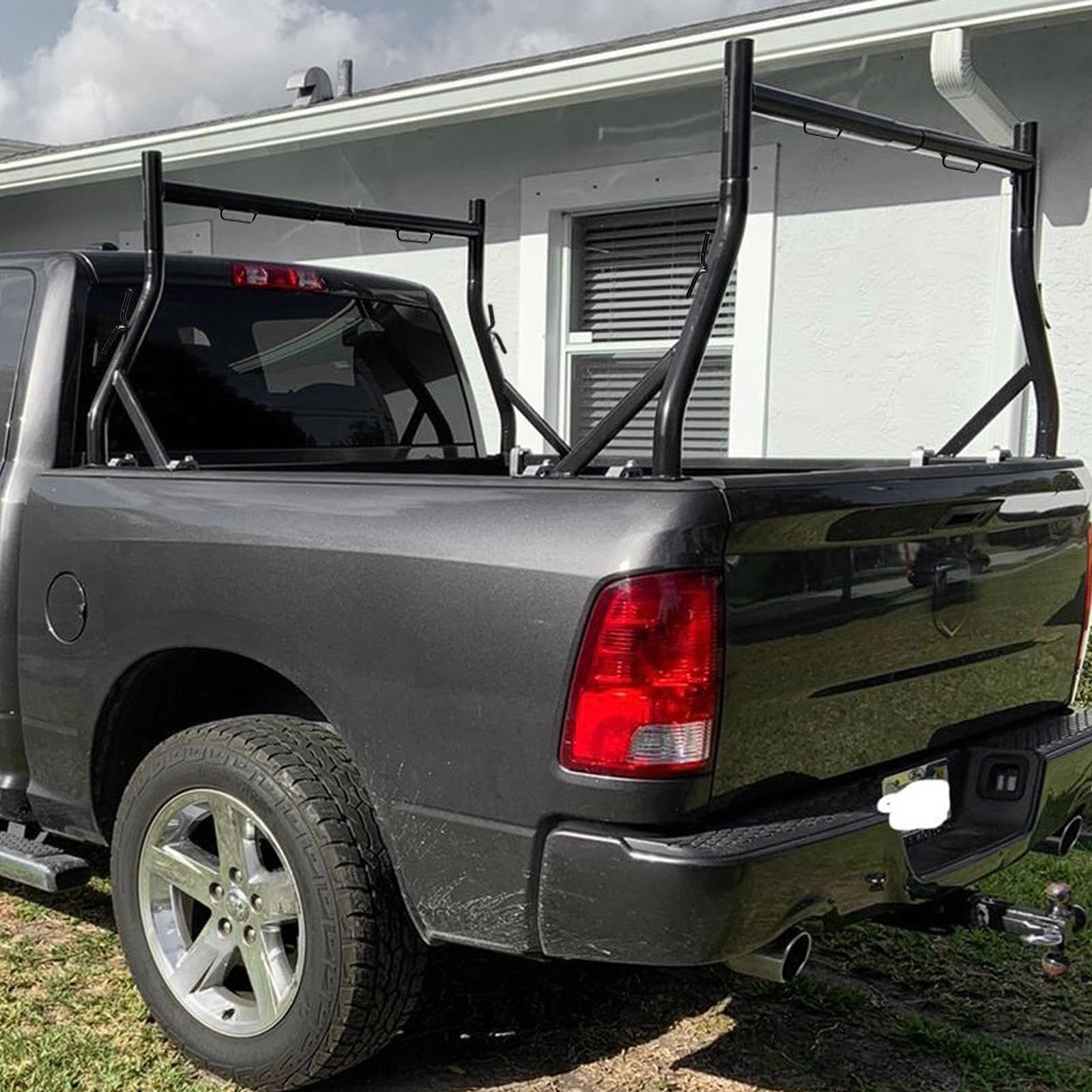 Heavy Duty Steel Truck Bed Ladder Rack - No Drill Installation, Extendable 52
