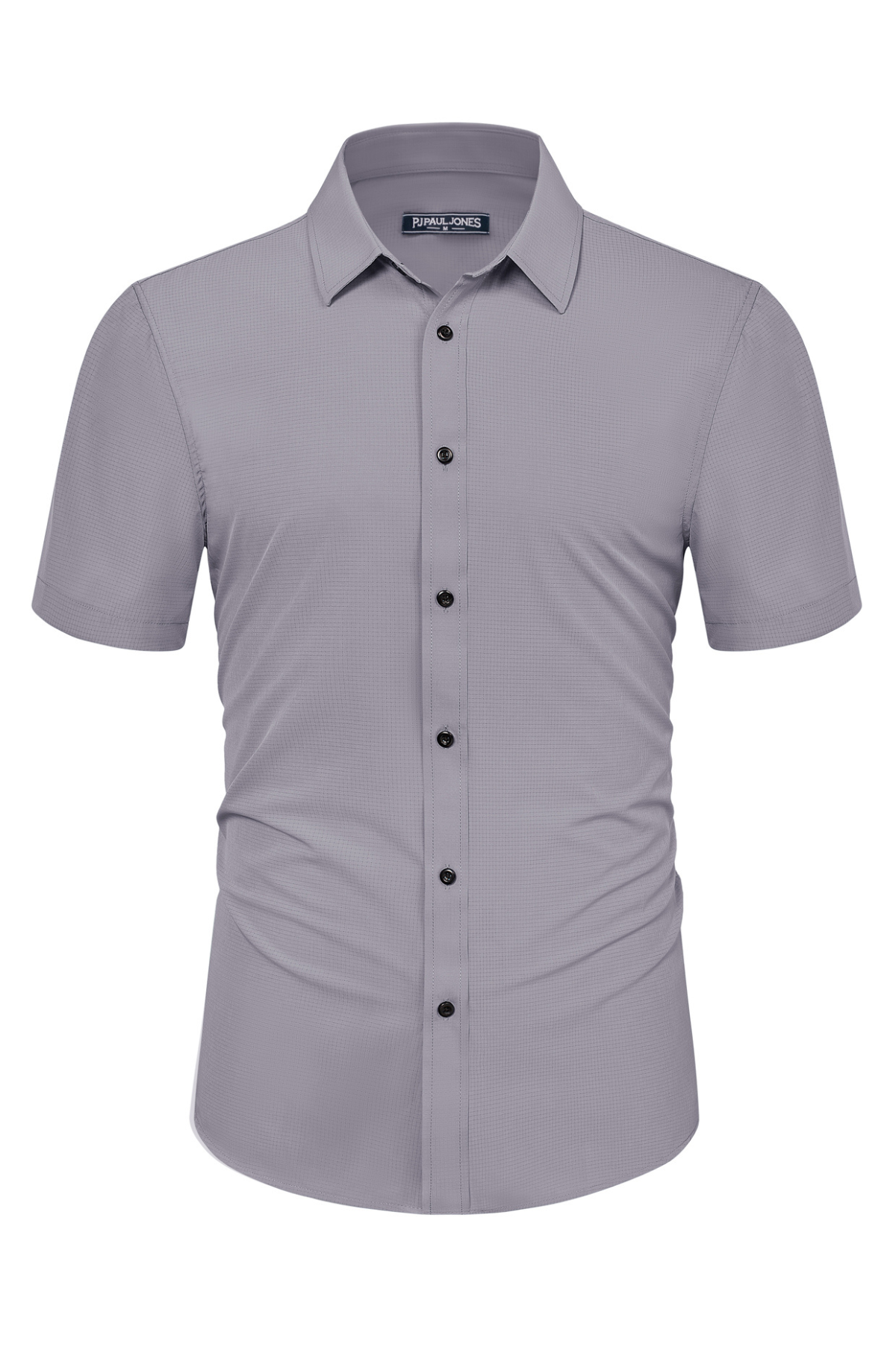 PJ Paul Jones Men's Stylish Basic Short Sleeve Button Up Shirt with Classic Collar - Casual Office Wear & Summer Outfits