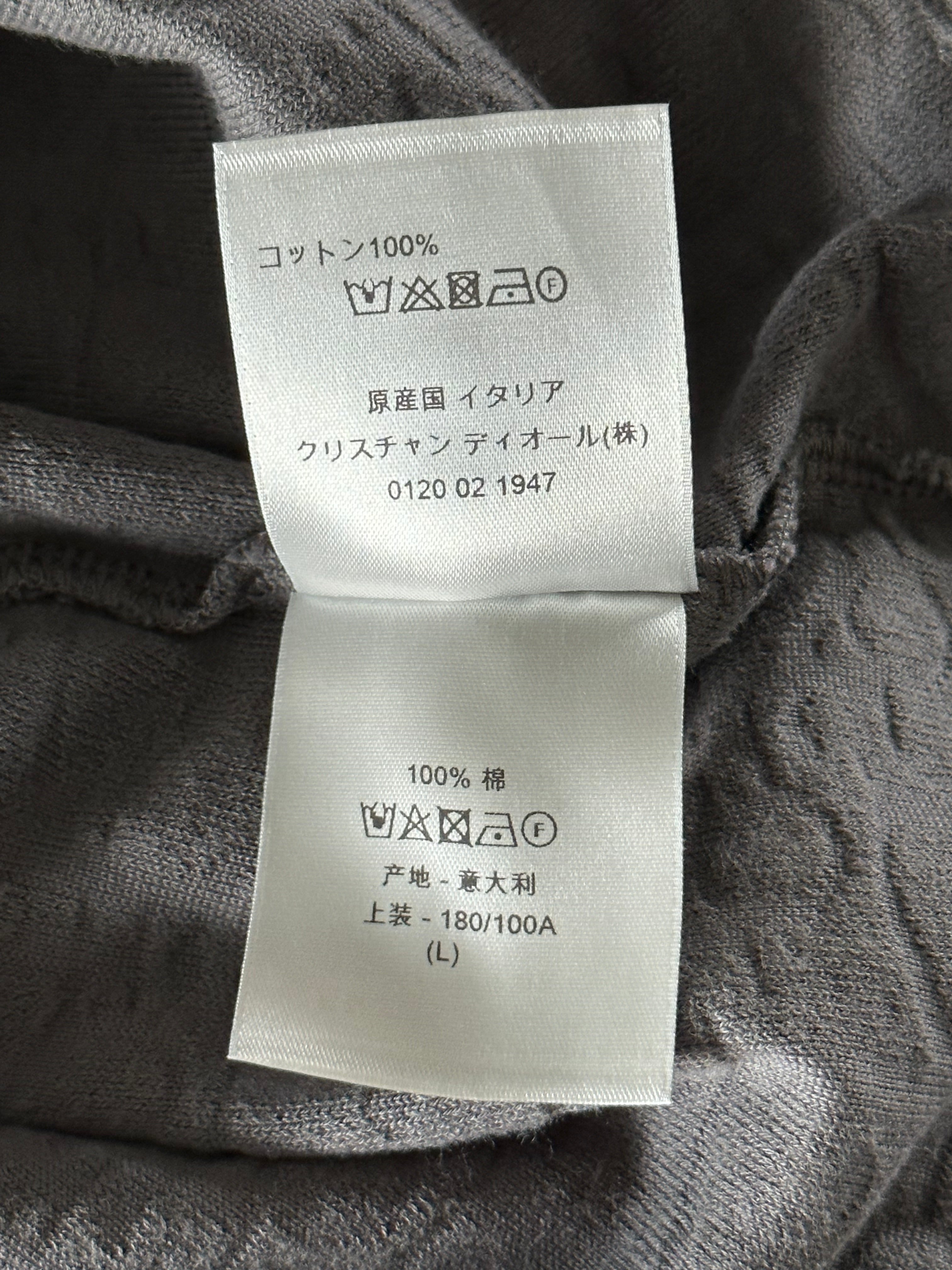 Dior Grey Oblique Logo Cotton T-Shirt for Men - Casual Luxury Streetwear for Everyday Wear & Fashion Outfits