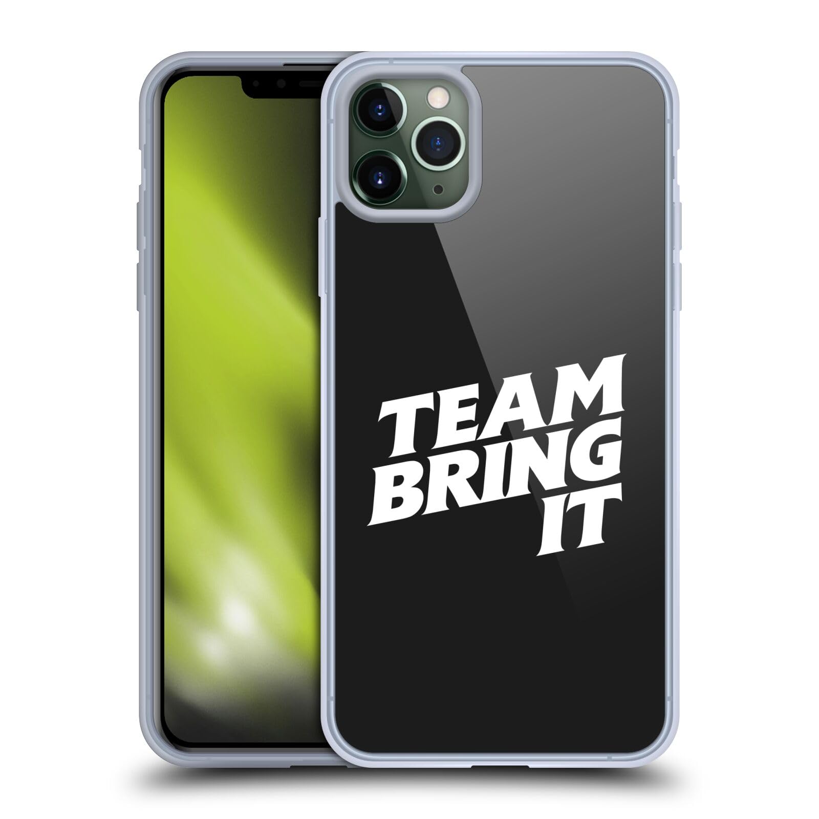 Official WWE The Rock Soft Gel Case for Apple iPhone 11 Pro Max - Durable Shockproof Phone Cover with Bold Team Bring It Design - Perfect for Wrestling Fans & iPhone Protection at Work, Gym & Daily Use