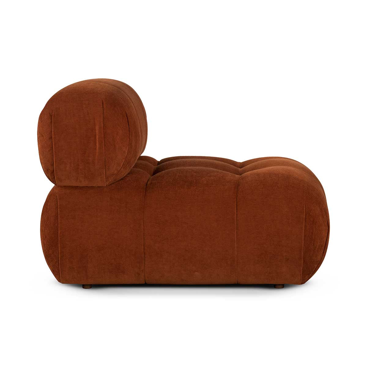 Bowie Textured Velvet Armless Modular Sectional Sofa - Modern Living Room Furniture for Small Spaces & Apartments