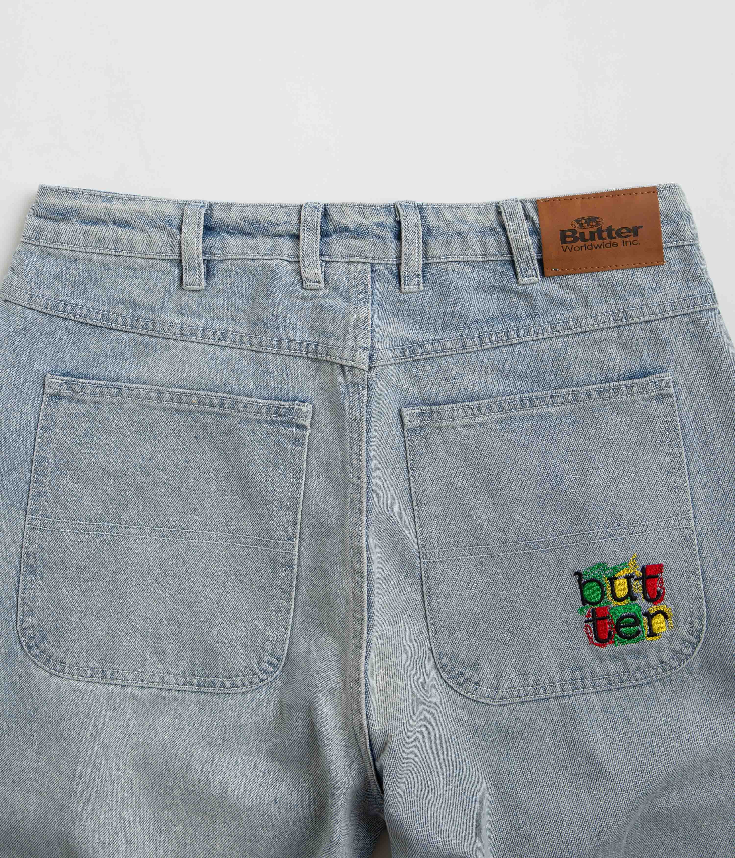 Butter Goods Scribble Jeans Light Blue - Distressed Denim Pants for Men & Women | Streetwear Fashion for Casual Outfits & Urban Style