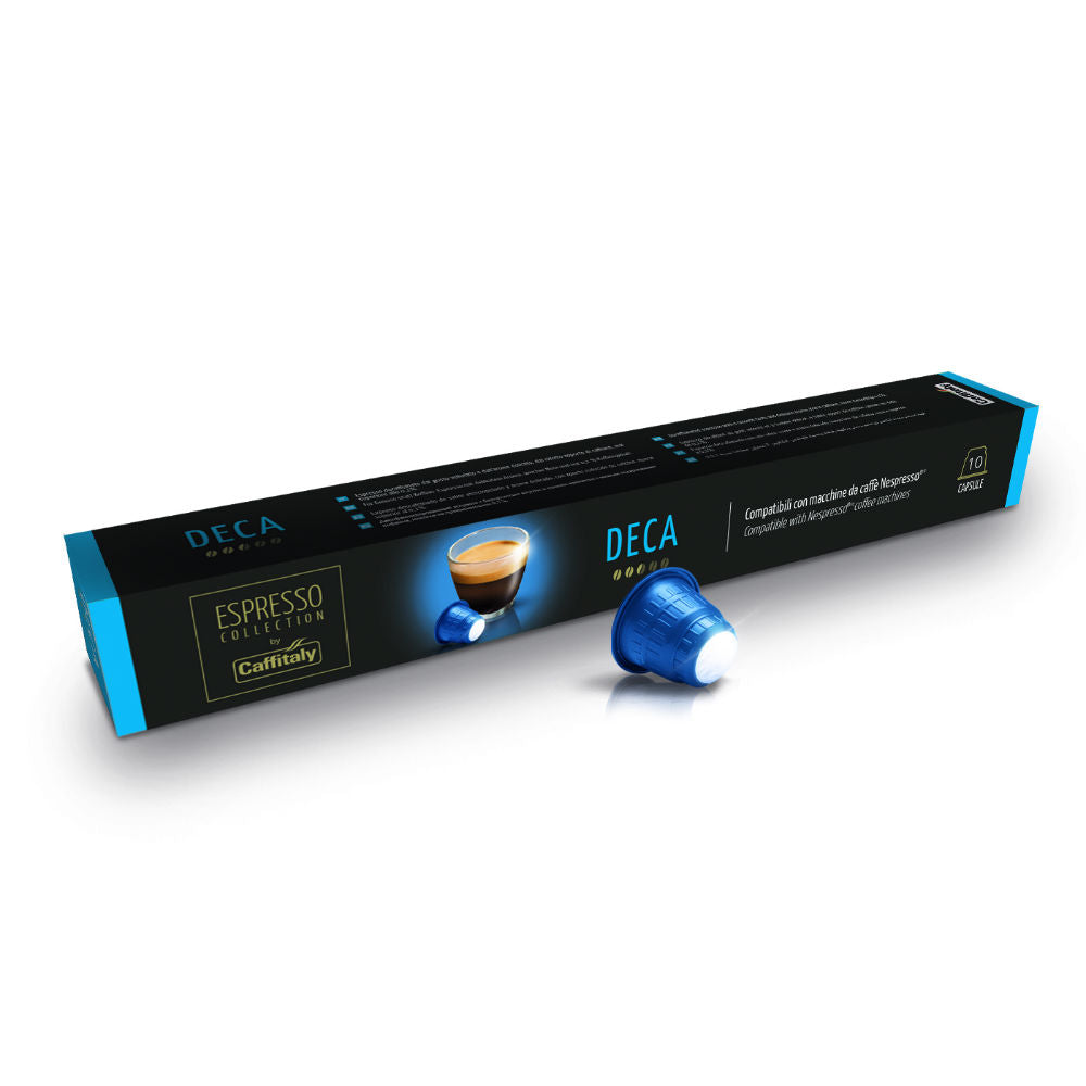 Decaffeinated Caffitaly Nespresso Compatible Coffee Capsules - 10 Pack for Home & Office Use
