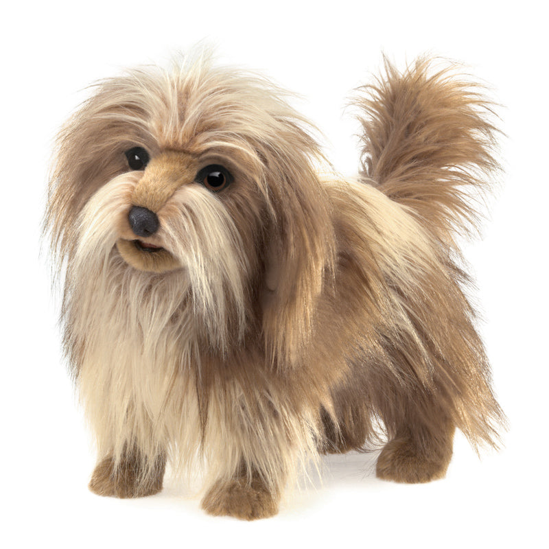 Folkmanis Shaggy Dog Hand Puppet - Realistic Plush Puppet for Kids, Storytelling, and Interactive Play - Perfect for Imaginative Play, Classroom Activities, and Family Bonding