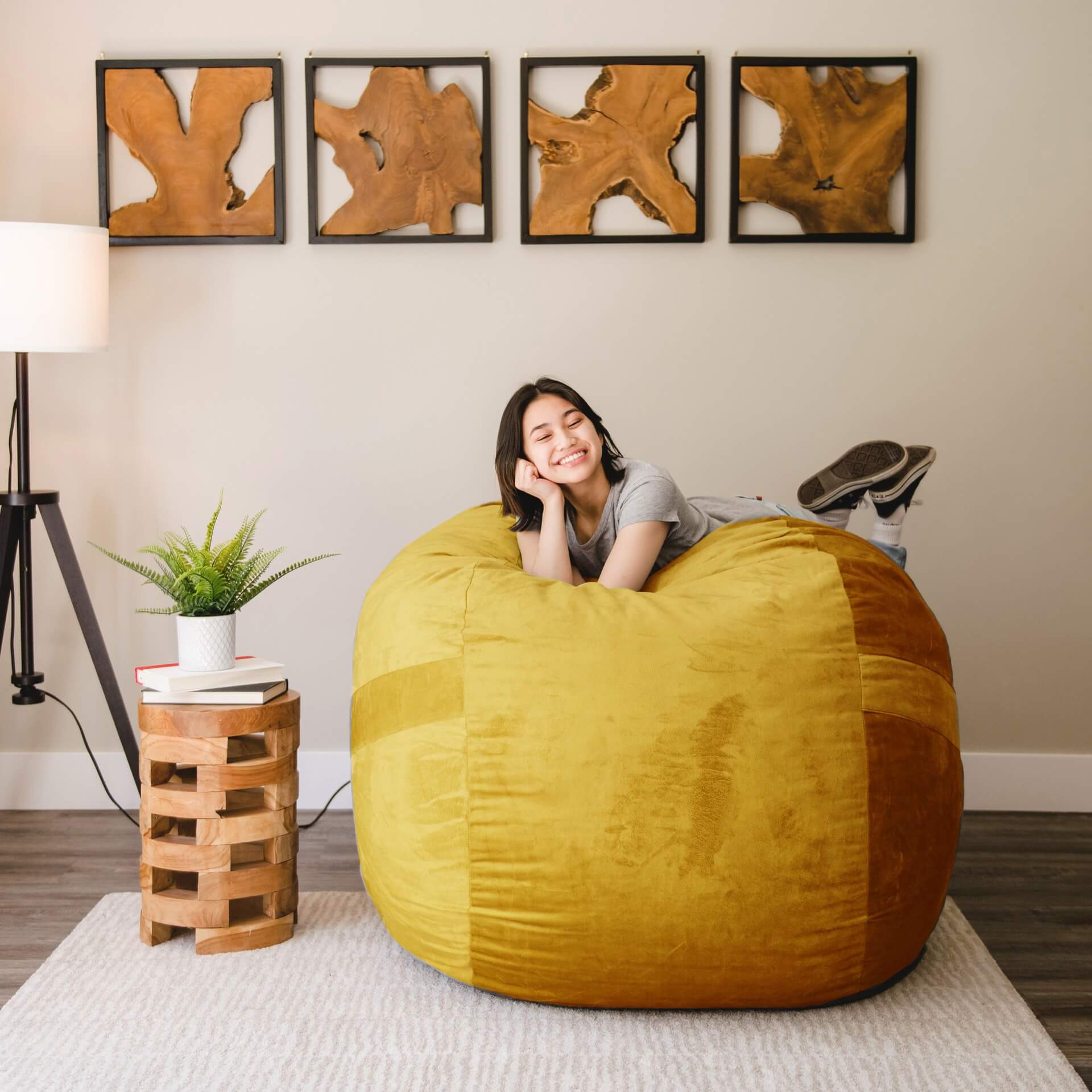FUF Large Dog Bed with Removable Washable Cover - Soft Orthopedic Pet Bed for Large Dogs, Perfect for Living Room, Bedroom or Crate