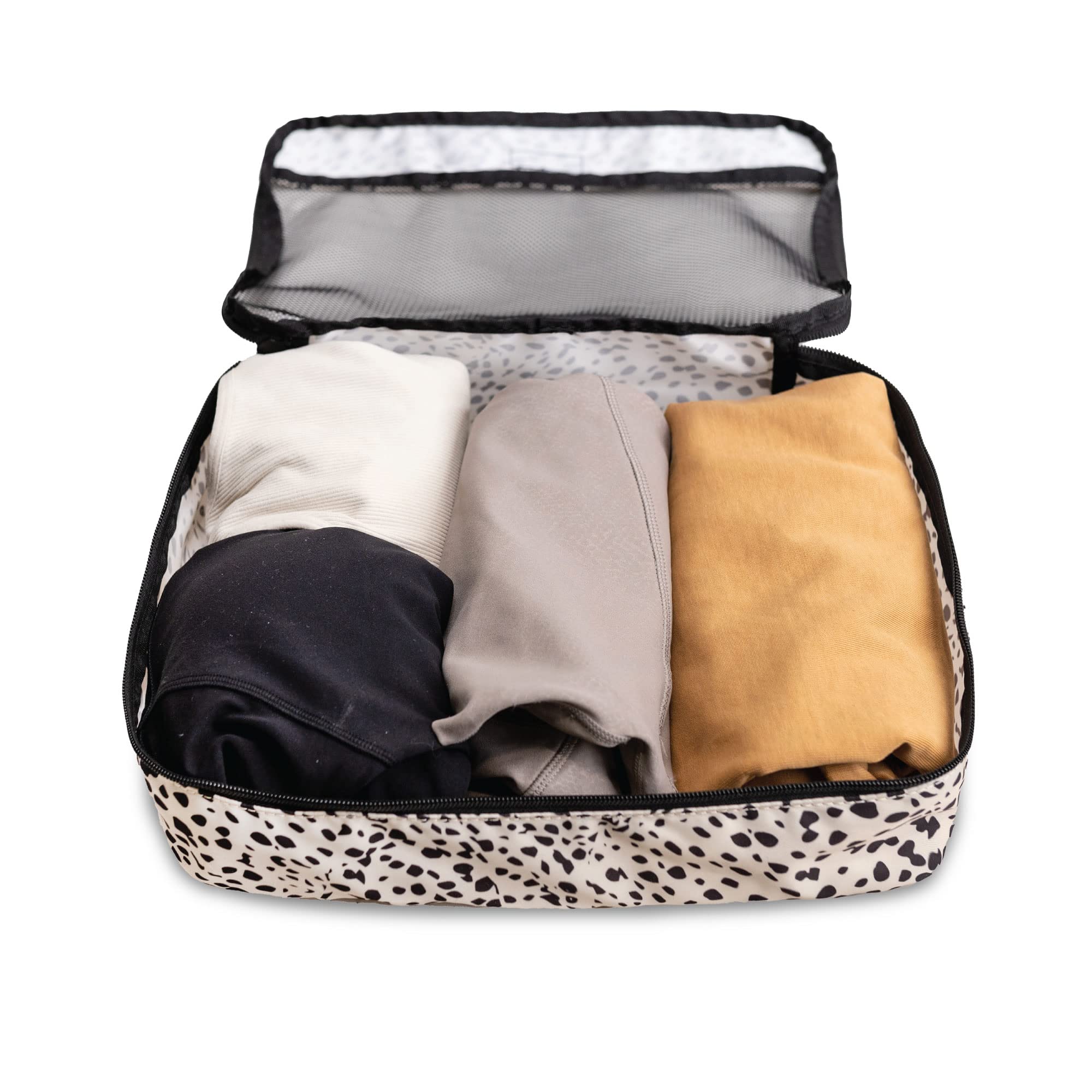 Jadyn 6-Piece Packing Cubes Set for Travel - Large Luggage Organizer for Suitcase, Duffel Bag & Backpack (Cheetah Print) - Perfect for Business Trips, Vacations & Weekend Getaways