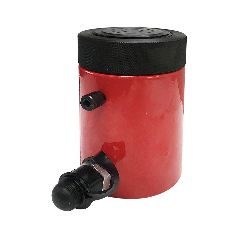 20 Ton 2 Inch Stroke Hydraulic Cylinder - Heavy Duty Lifting Jack Ram with 6 Inch Closed Height & Lock Nut - Ideal for Automotive Repair, Construction, and Industrial Applications