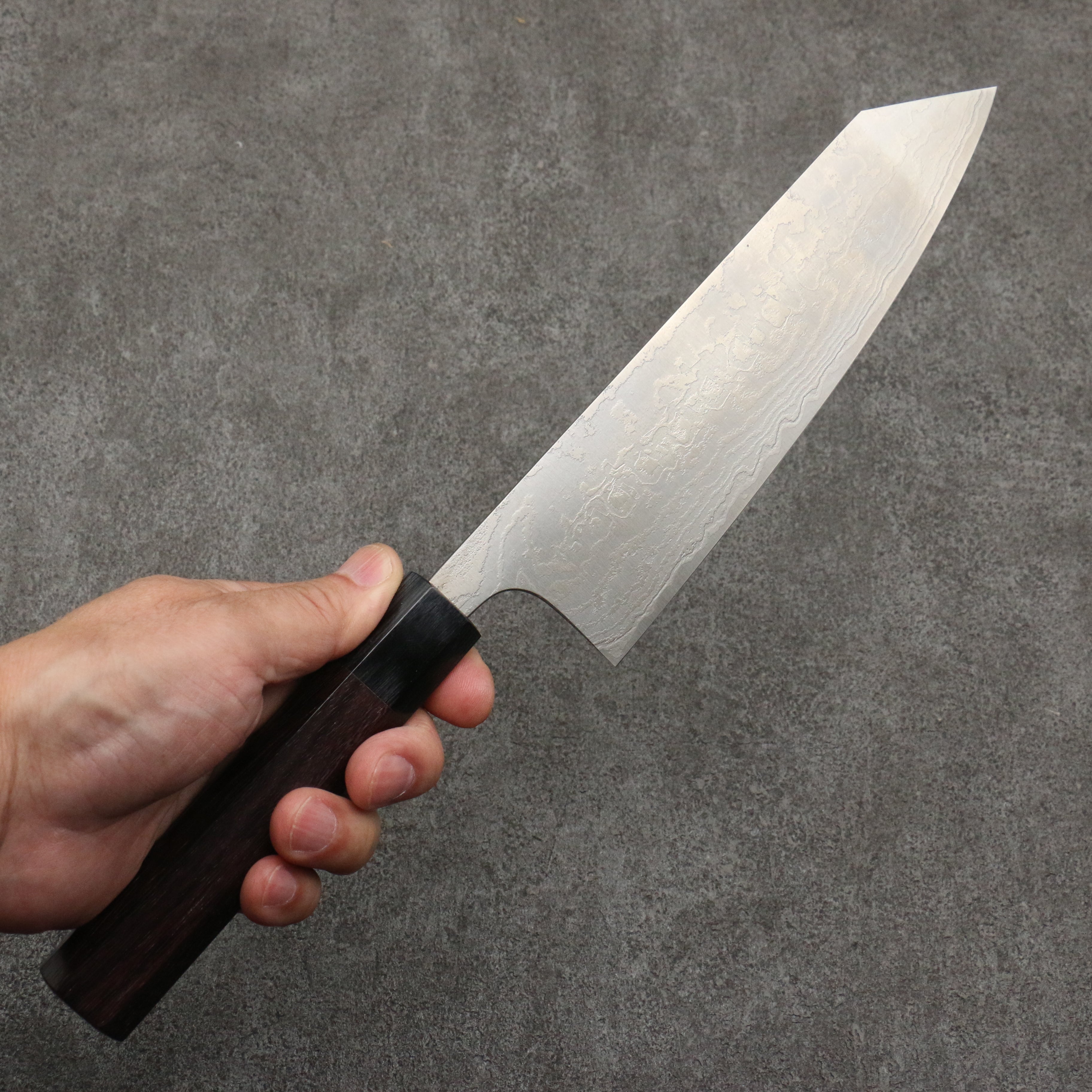 Premium Nao Yamamoto SG2 Damascus Bunka Knife 180mm - High Carbon Steel Blade, Rosewood Handle with Black Pakka Wood Ferrule - Perfect for Sushi, Vegetables & Precision Cutting