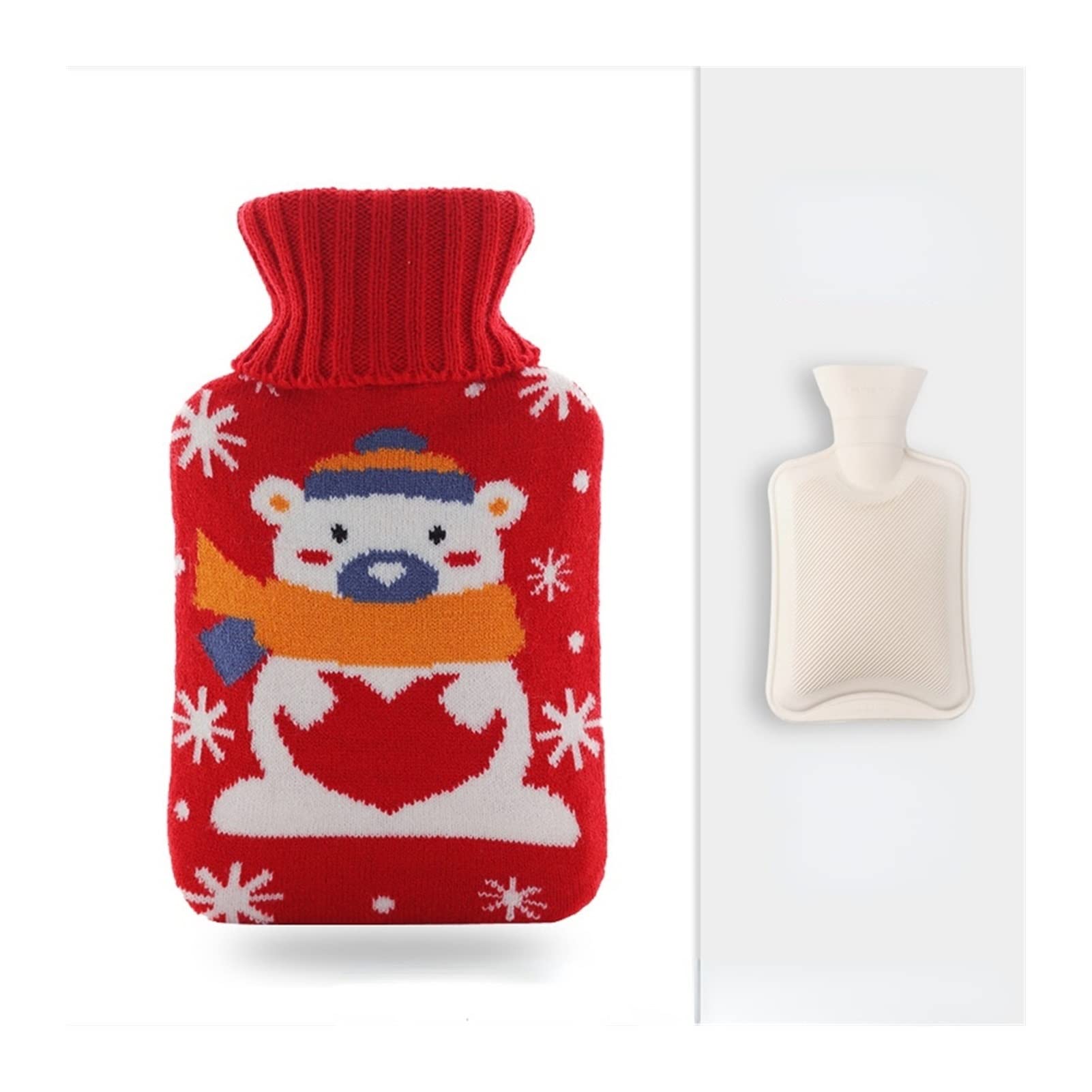 **2000ml Rubber Hot Water Bottle - Durable Warm Water Bag for Hand Warmer & Pain Relief - Cute Bear Design - Perfect for Winter, Christmas Gifts & Home Use**