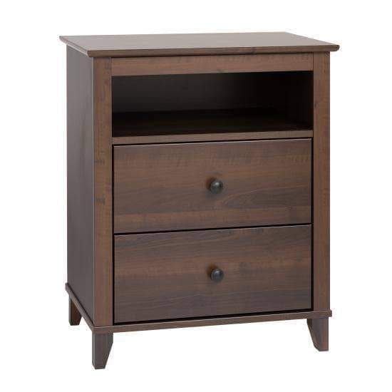 Yaletown 2-Drawer Tall Nightstand - Modern Bedside Table with Storage | Multiple Finish Options | Perfect for Small Bedrooms & Studio Apartments
