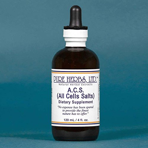 Pure Herbs, Ltd. All Cells Salts ACS - Natural Mineral Supplement for Cellular Health & Wellness | Supports Digestion, Energy & Immune System | Perfect for Daily Wellness Routine & Holistic Healing
