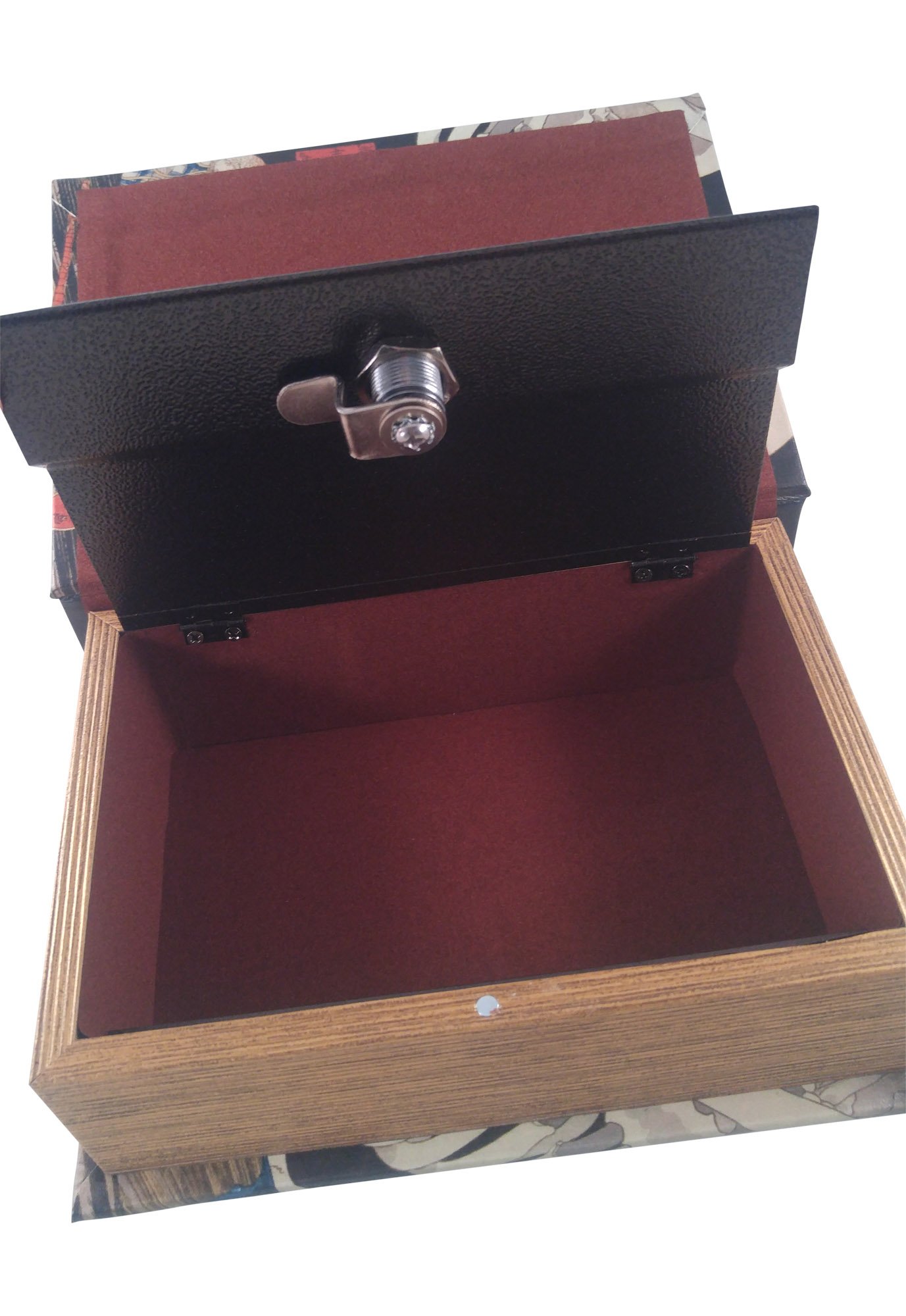Secret Lock and Key Book Box - Hidden Storage for Valuables, Book of the Dead Design - Perfect for Home Security, Jewelry Storage & Surprise Gifts