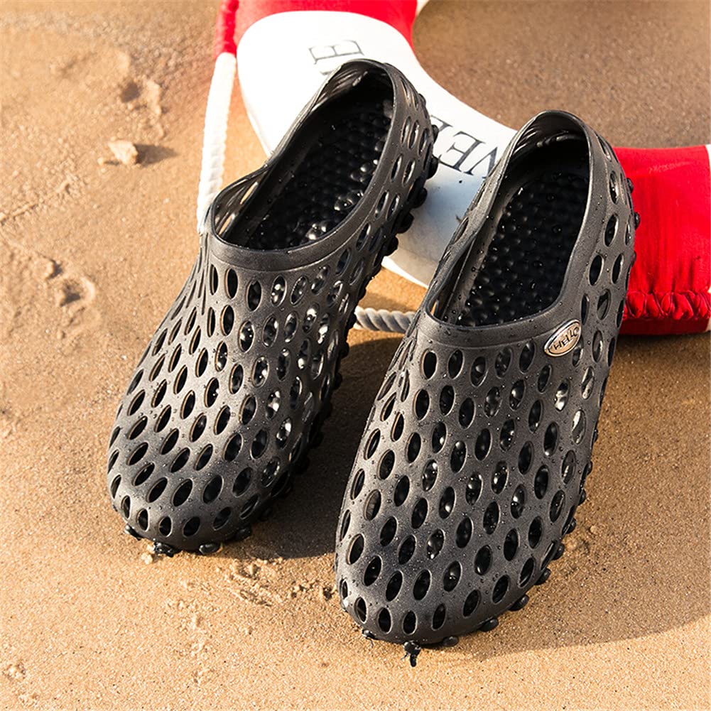 LEADER SHOW® Men's Ultralight Hollow Water Shoes - Breathable Summer Sandals for Swimming, Beach & Outdoor Activities - Comfortable Aqua Shoes for Walking, Hiking & Travel